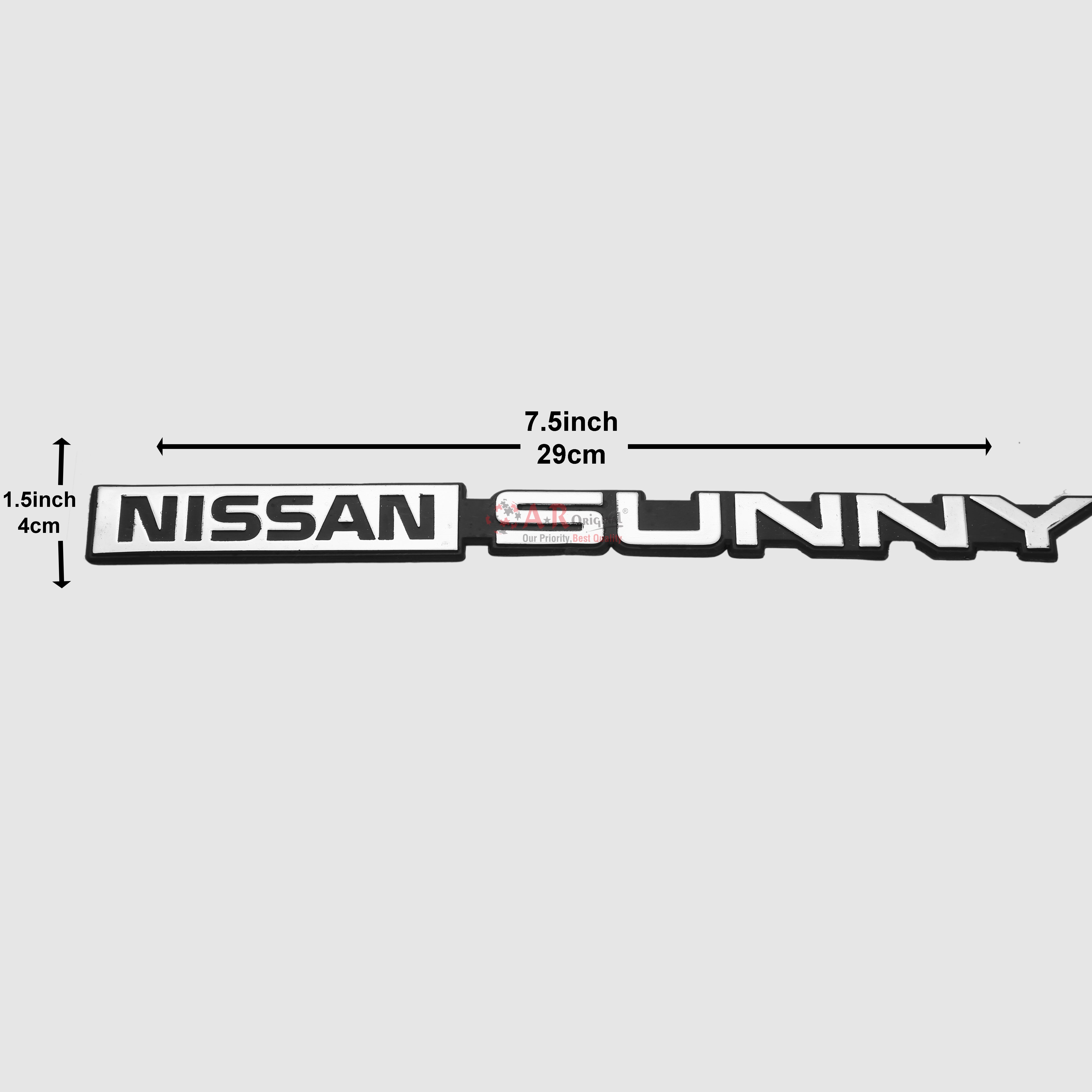 Nissan Sunny Emblem1.5x7.5inch-4x29cm Black LC Badge
