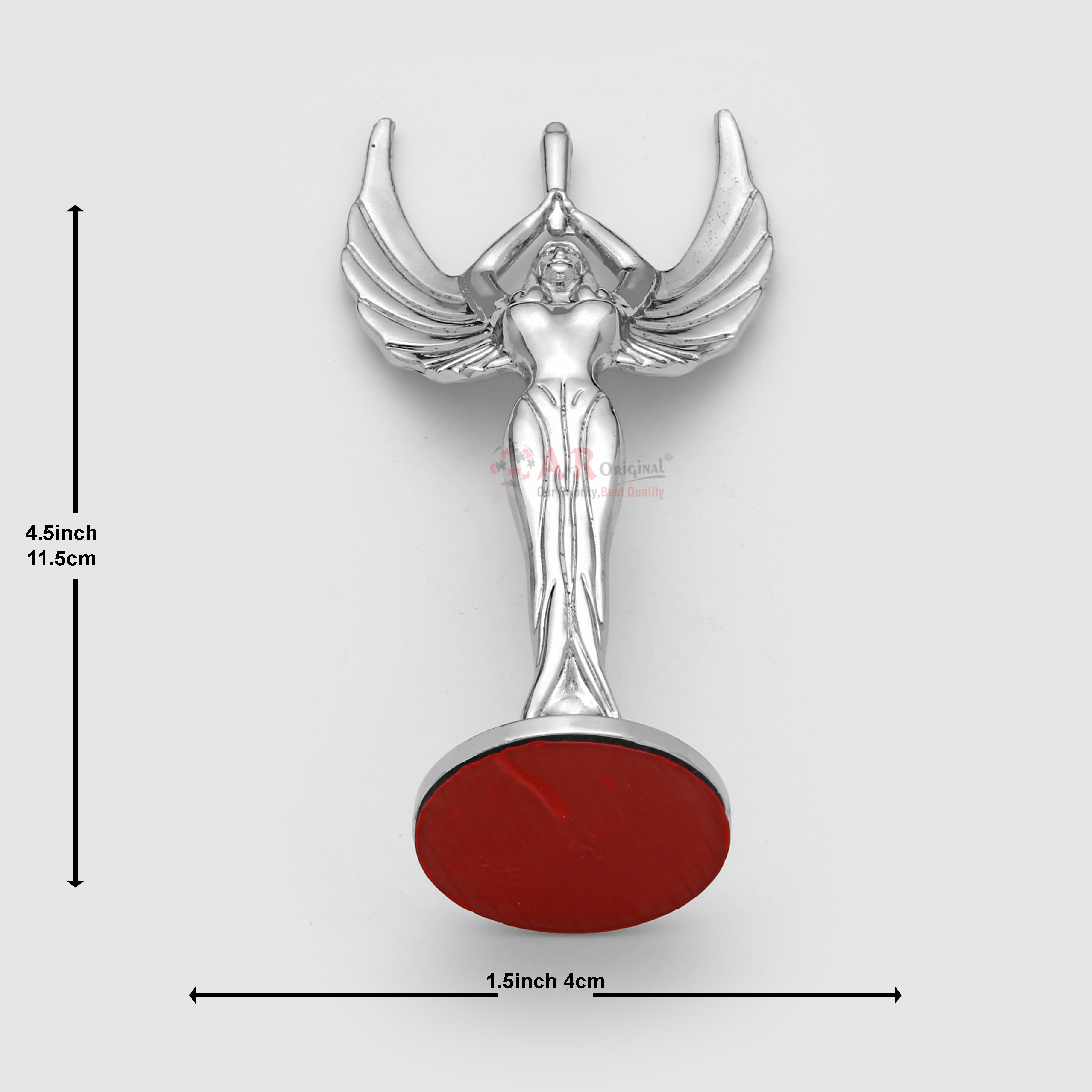 Oscar Angel Award Nightingale Fairy Hood Logo  2.5x4.5inch-6.5x11.5cm Metal Bonnet Emblem Chrome IP Badge
