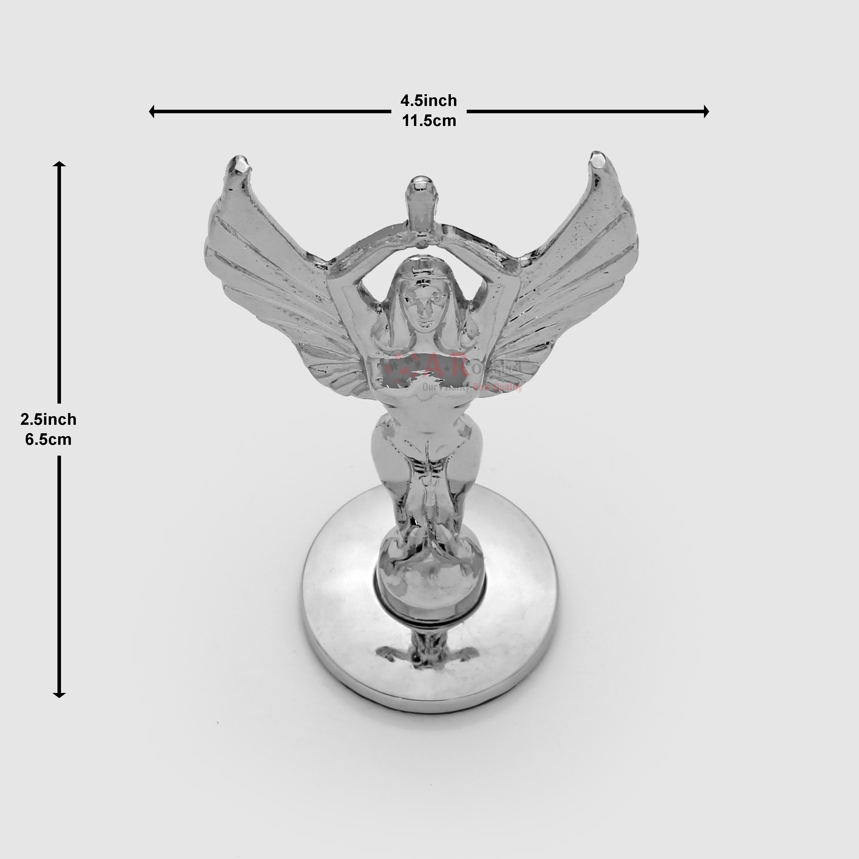 Oscar Angel Award Nightingale Fairy Hood Logo  2.5x4.5inch-6.5x11.5cm Metal Bonnet Emblem Chrome IP Badge