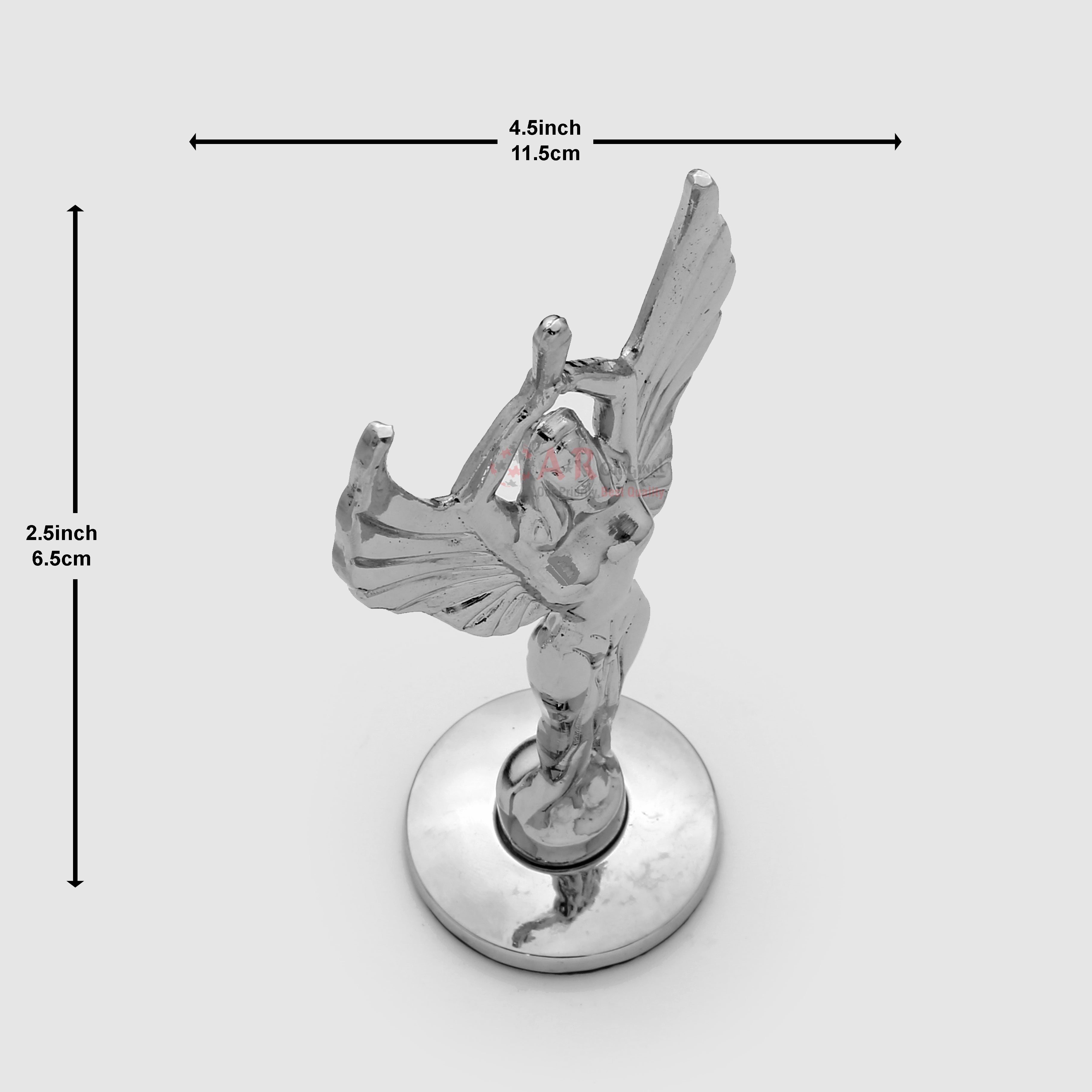 Oscar Angel Award Nightingale Fairy Hood Logo  2.5x4.5inch-6.5x11.5cm Metal Bonnet Emblem Chrome IP Badge