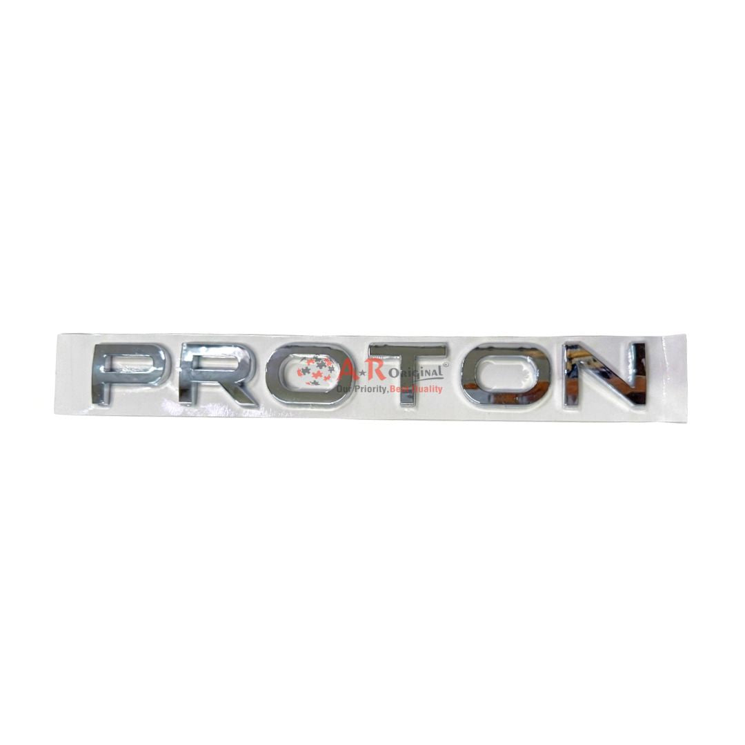PROTON Emblem 2.5x22cm Separate Alpha Chrome IP Badge