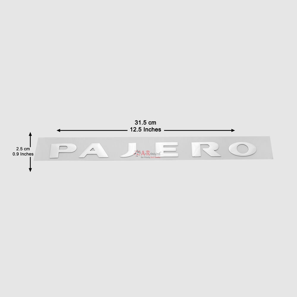 Pajero Emblem Mitsubishi 2.5x31.5cm Chrome IP Badge