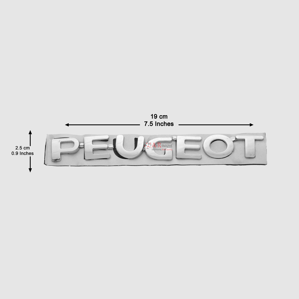 Peugeot Emblem 2.5x19cm Chrome IP Badge