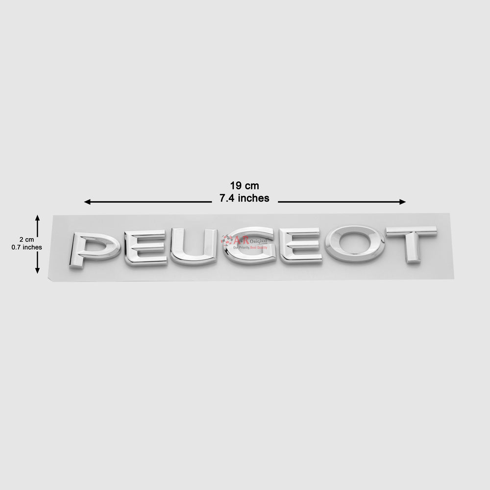 Peugeot Emblem 2x19cm Chrome MT-IP Badge