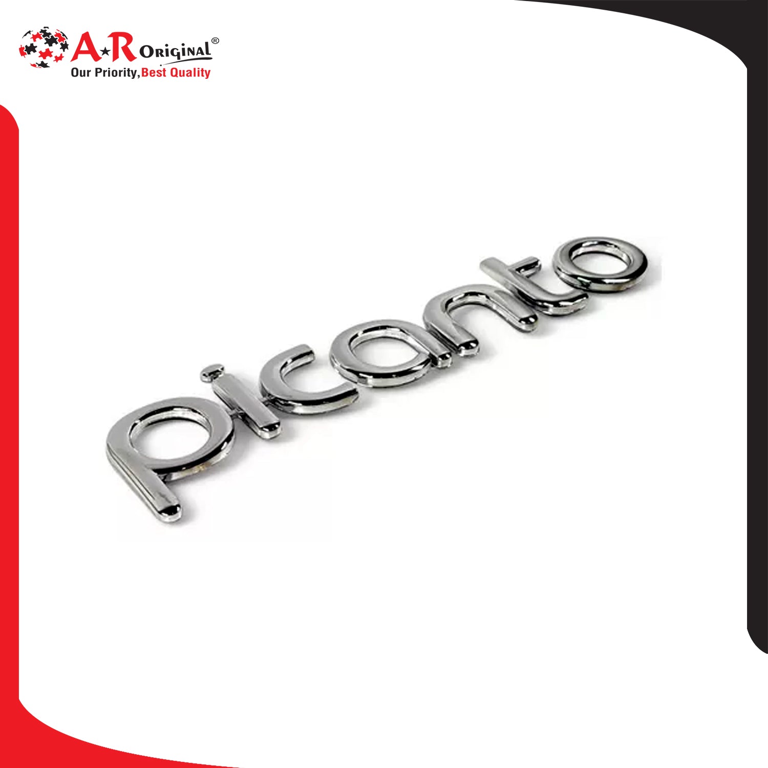 Picanto Emblem KIA 1x7inch-2.5x17.5cm Chrome IP Badge