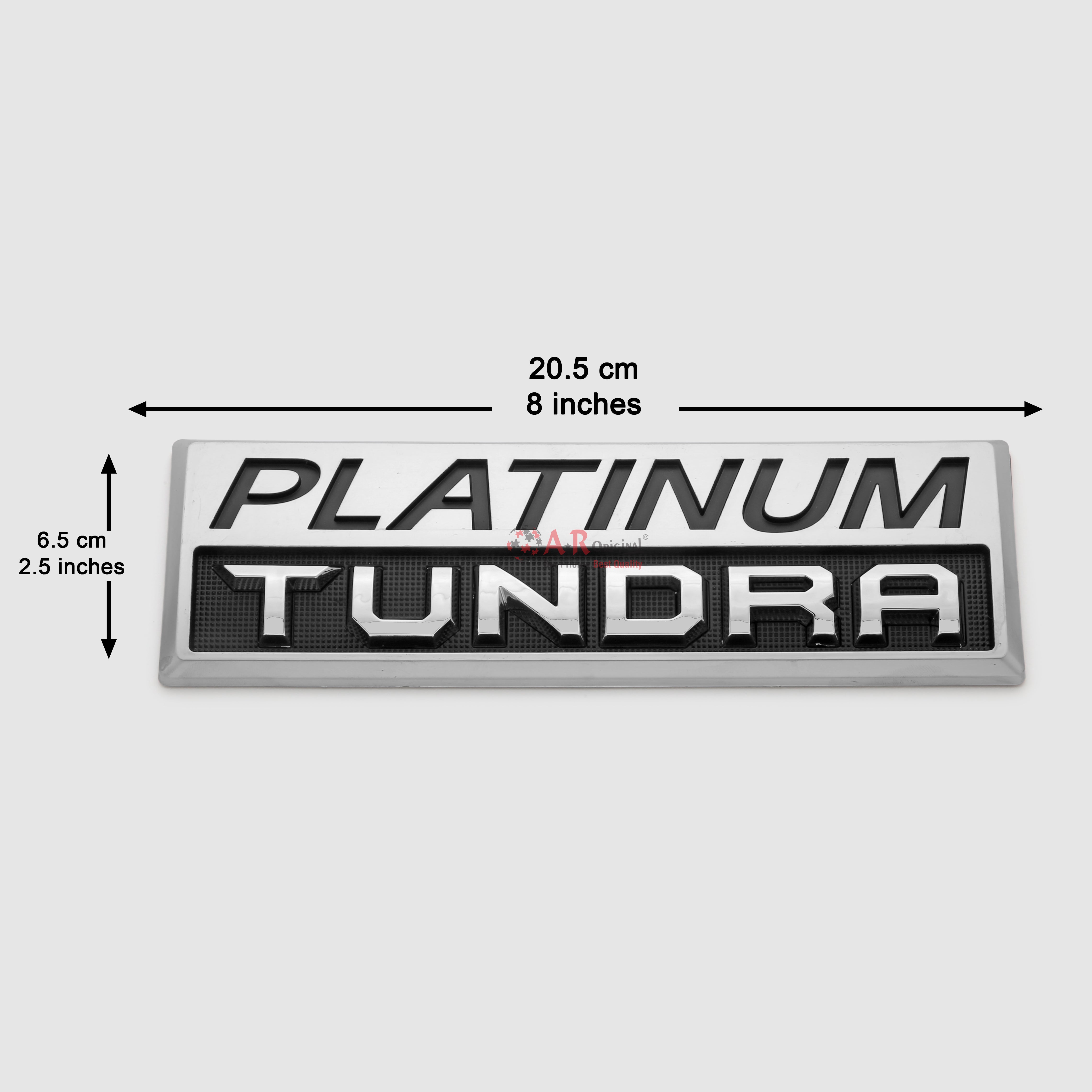 Platinum Tundra 6.5x20.5cm Chrome IP Badge