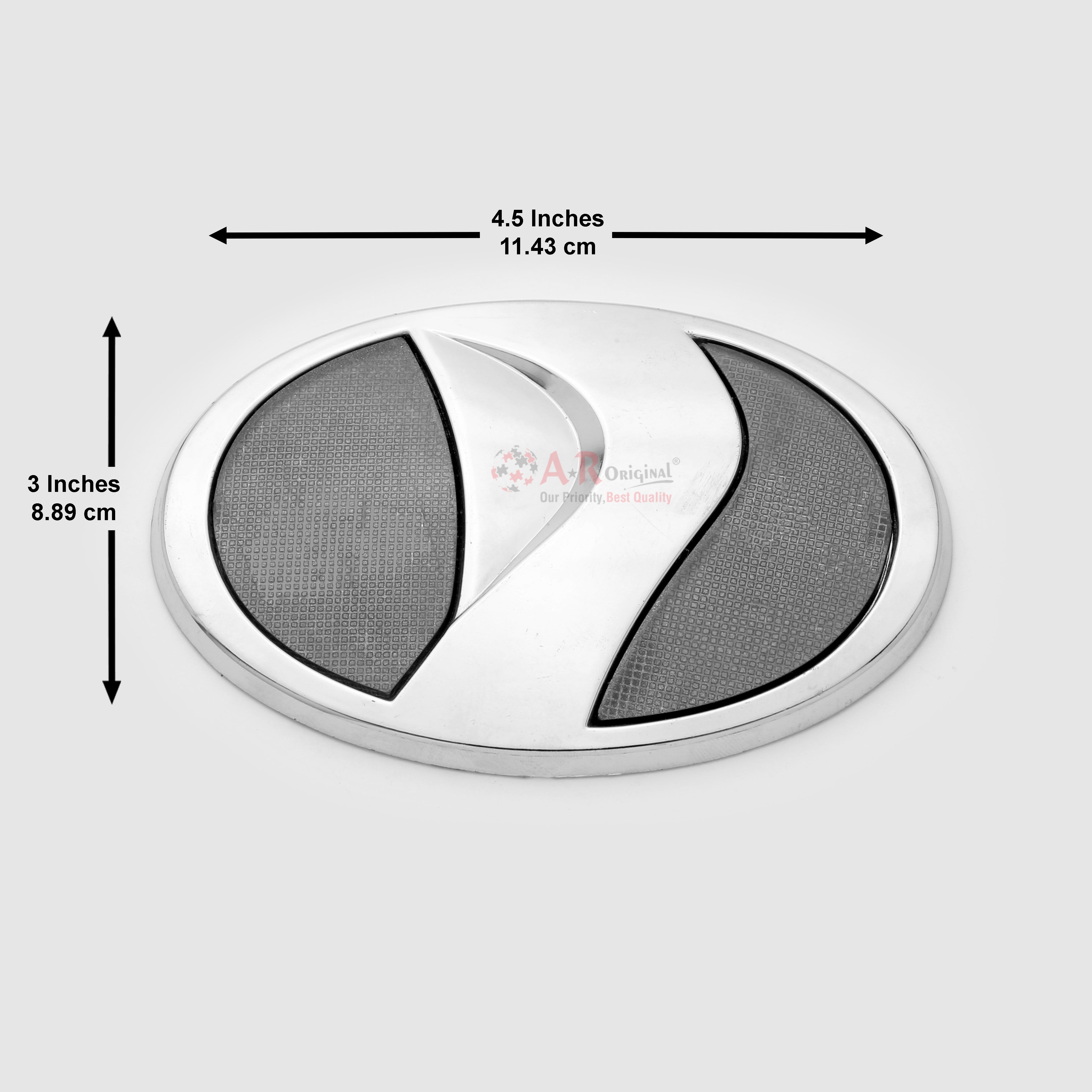Platz Logo 3x4.5inch-9x12cm 2004 Front Grey Chrome LC Badge