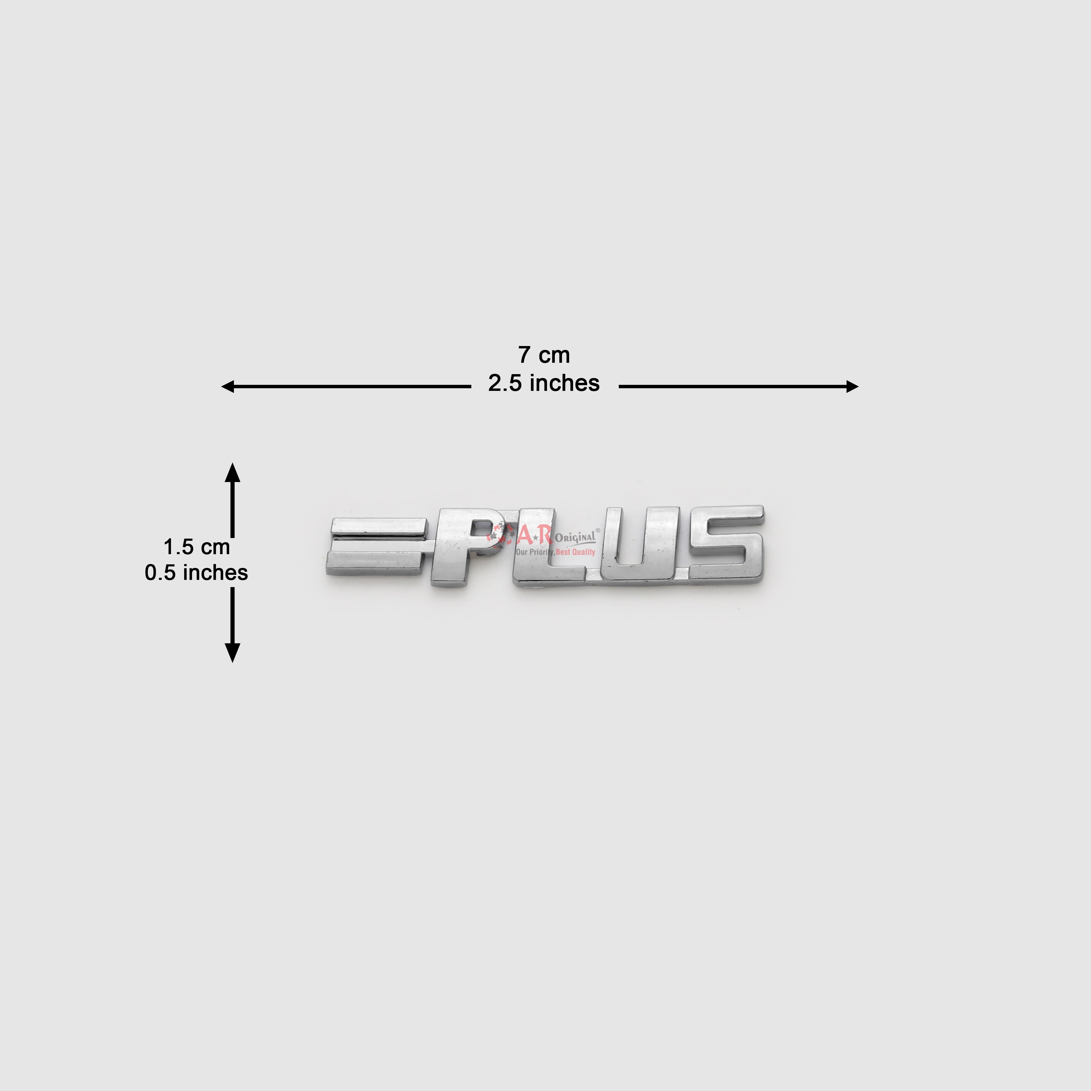 Plus Emblem 1.5x7cm Chrome LC Badge