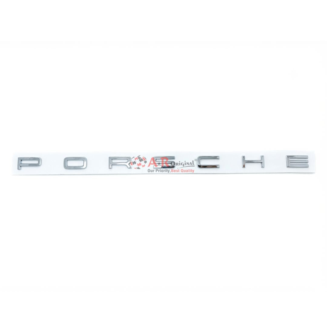 Porsche Emblem 2.3x53.5cm Separate Alpha Chrome IP Badge