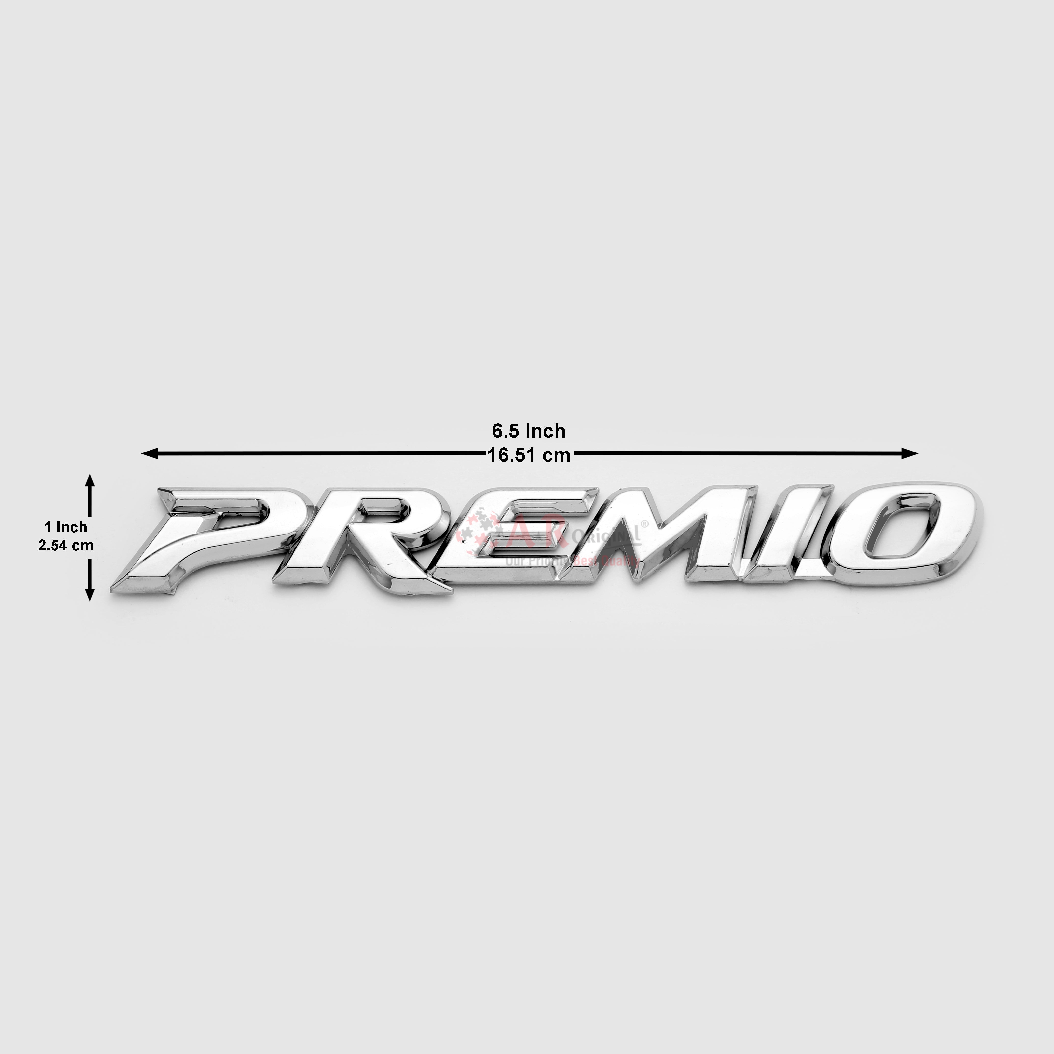 Premio Emblem 1x7inch-2.5x17.5cm Chrome IP Badge