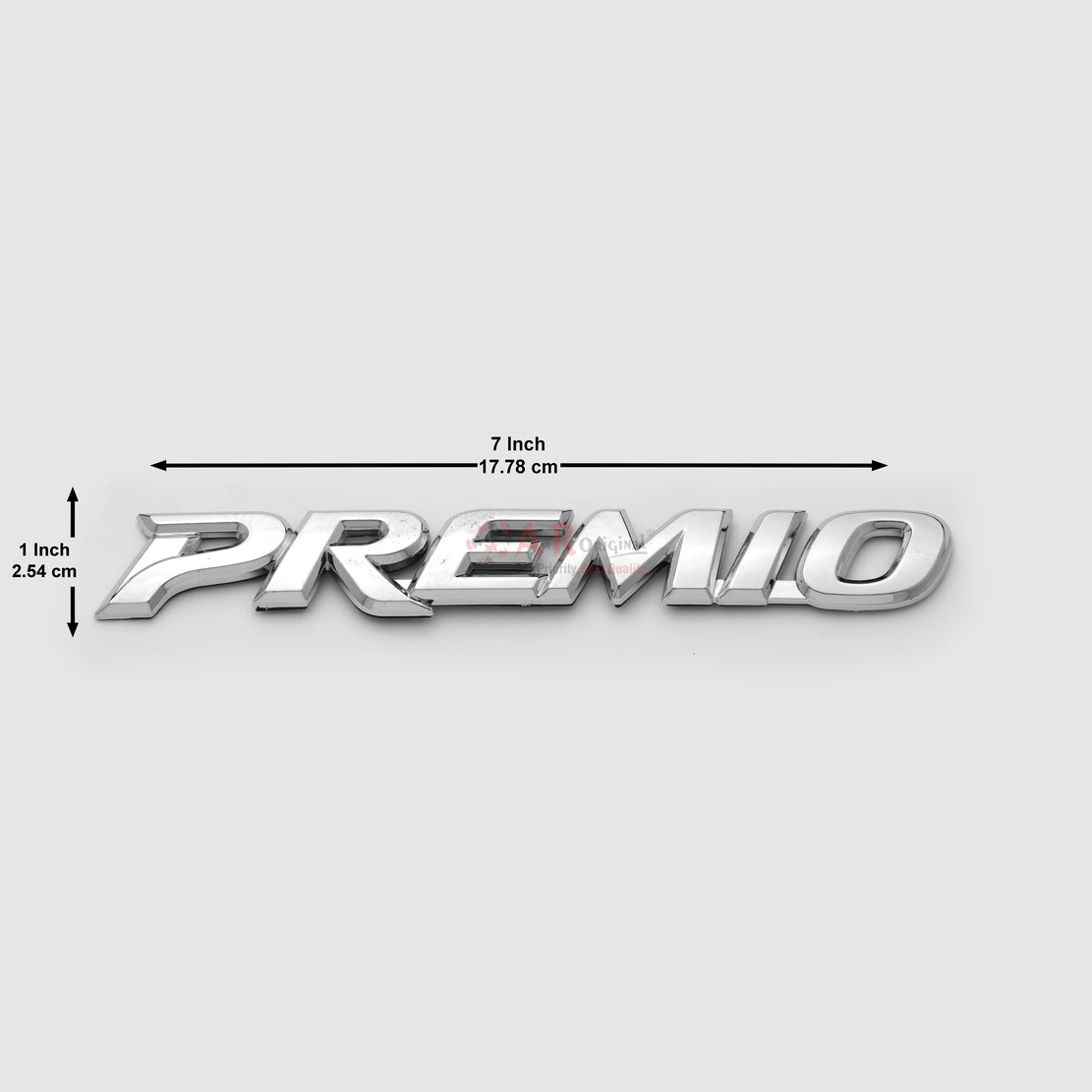 Premio Emblem 1x7inch-2.5x17.5cm Chrome LC Badge