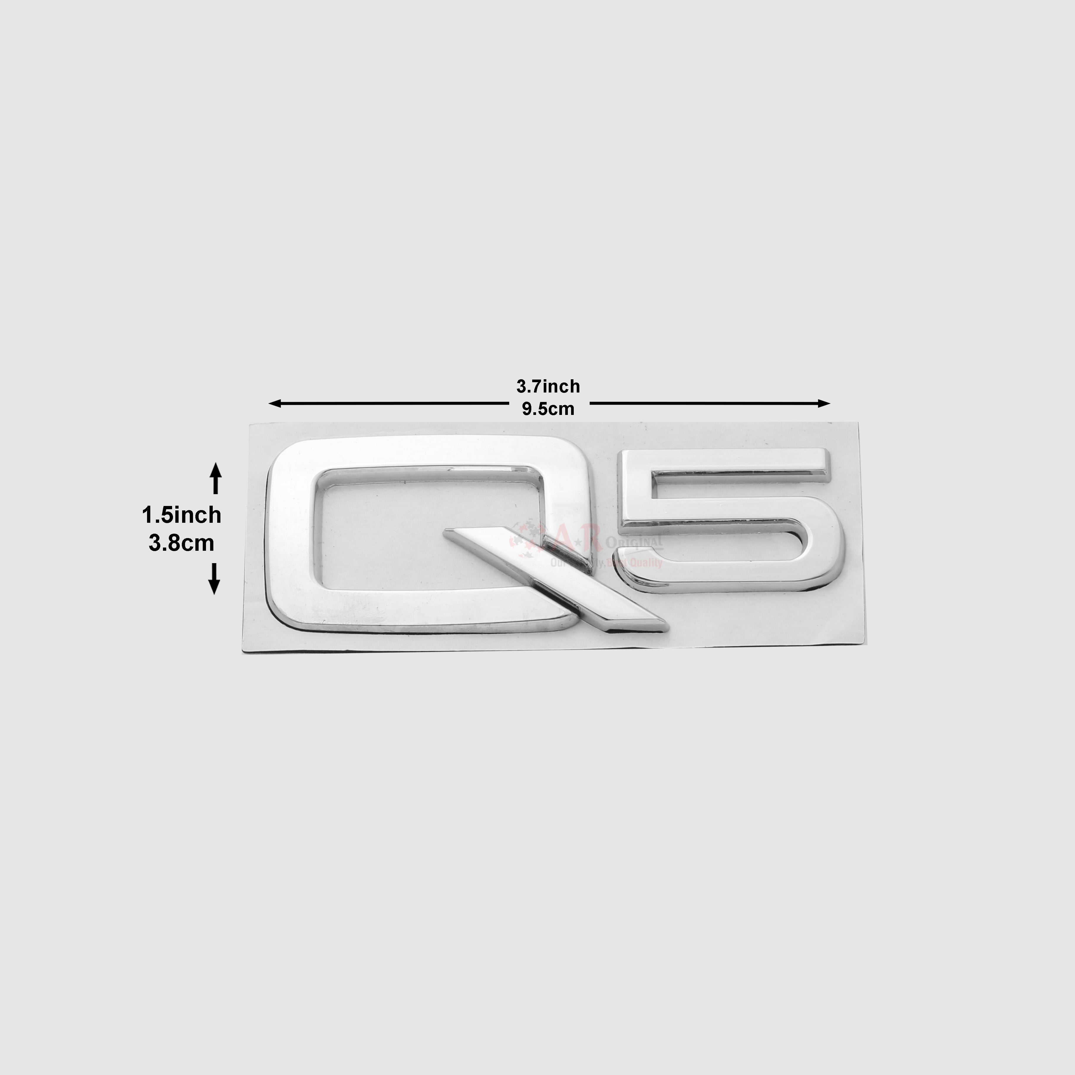 Q5 Emblem Audi 1.5x4inch-3.5x10cm Chrome IP Badge