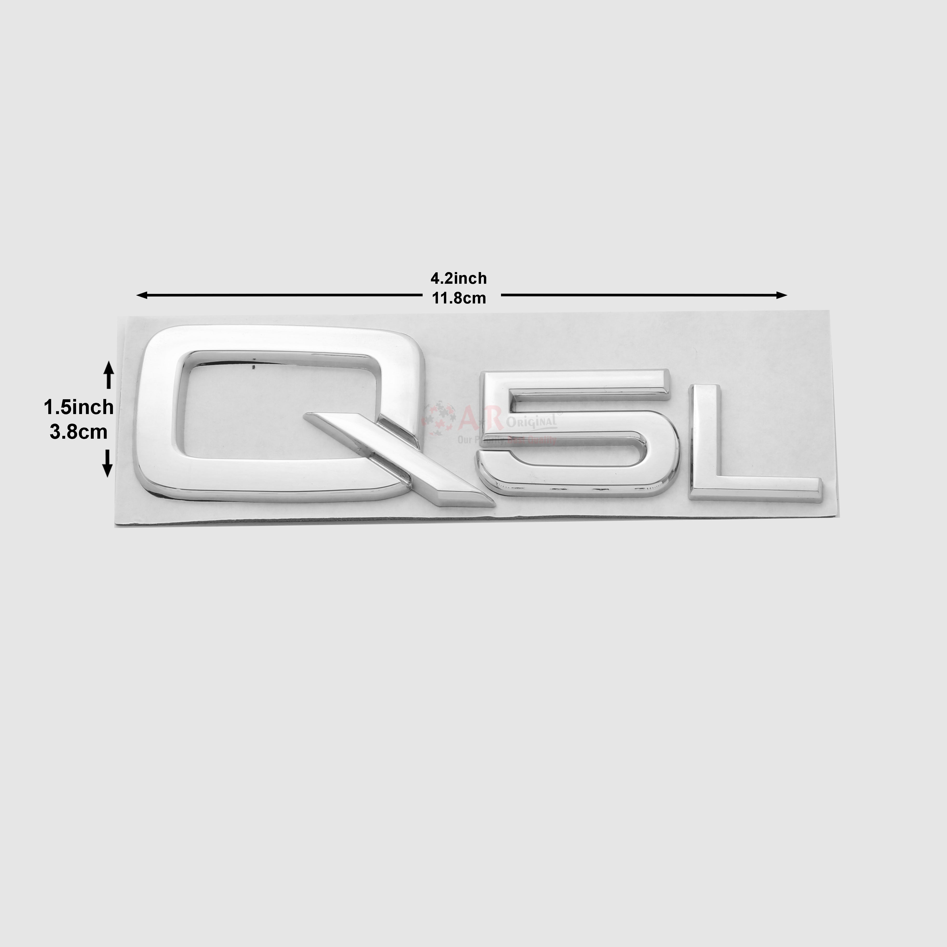Q5L Emblem Audi 1.5x4inch-4x11cm Chrome IP Badge
