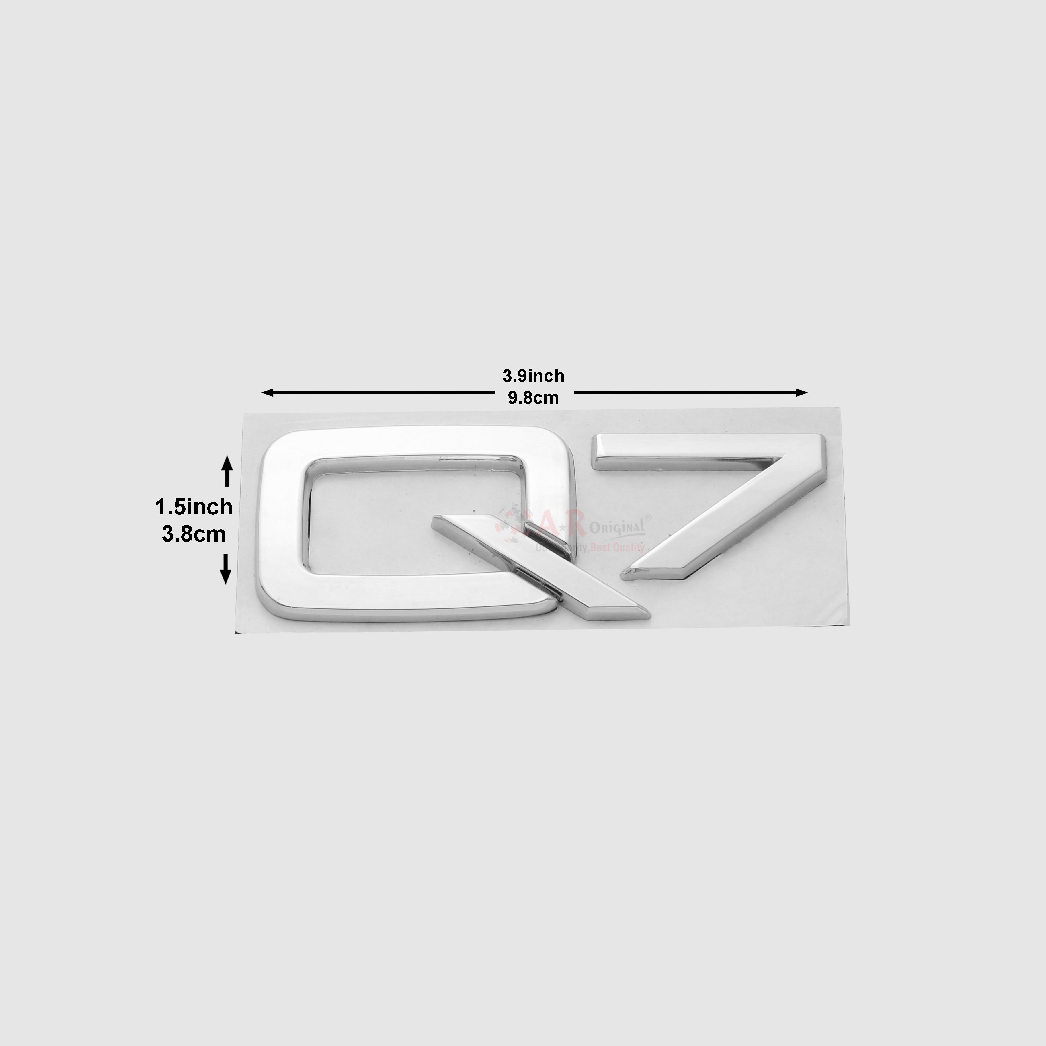 Q7 Emblem Audi 1.5x4inch-3.5x10cm Chrome IP Badge