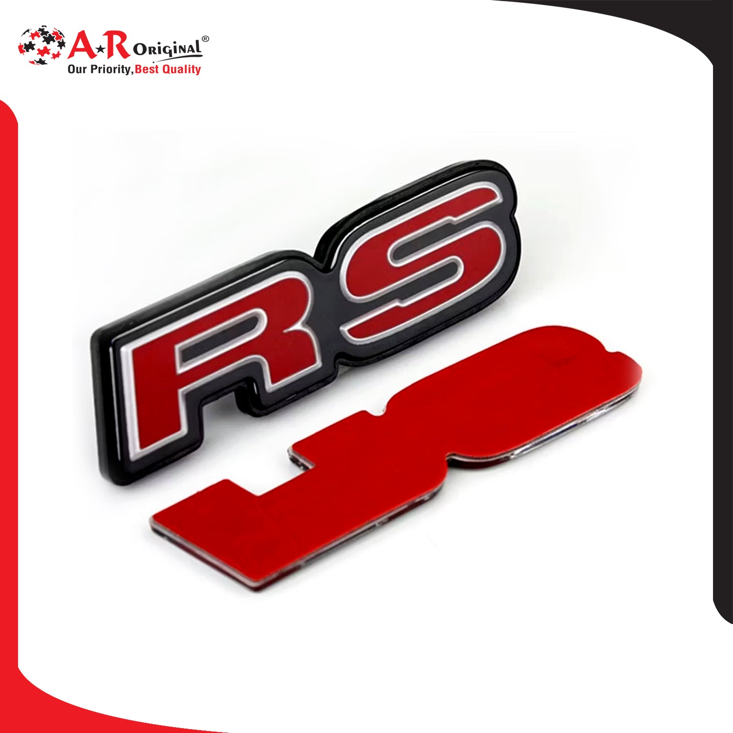 RS Emblem Mugen Style Big 1x4inch-2.5x10cm Glass IP Badge