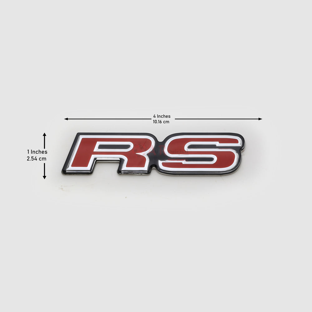 RS Emblem Mugen Style Big 1x4inch-2.5x10cm Glass IP Badge