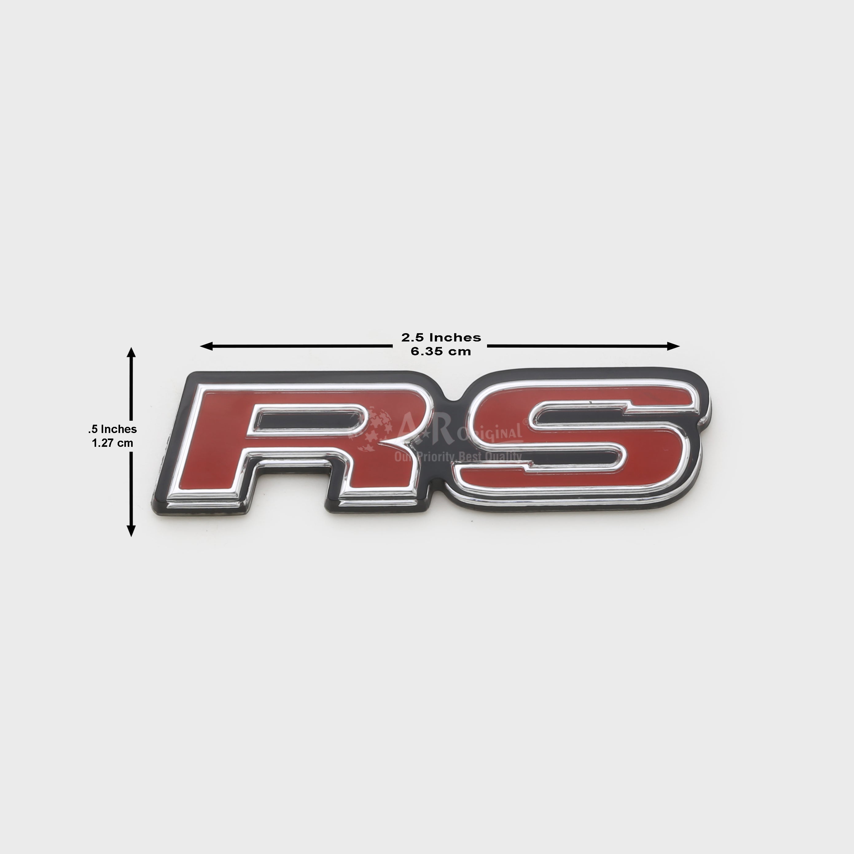 RS Emblem Mugen Style Small 0.5x2.5inch-1.25x6.25cm Glass IP Badge