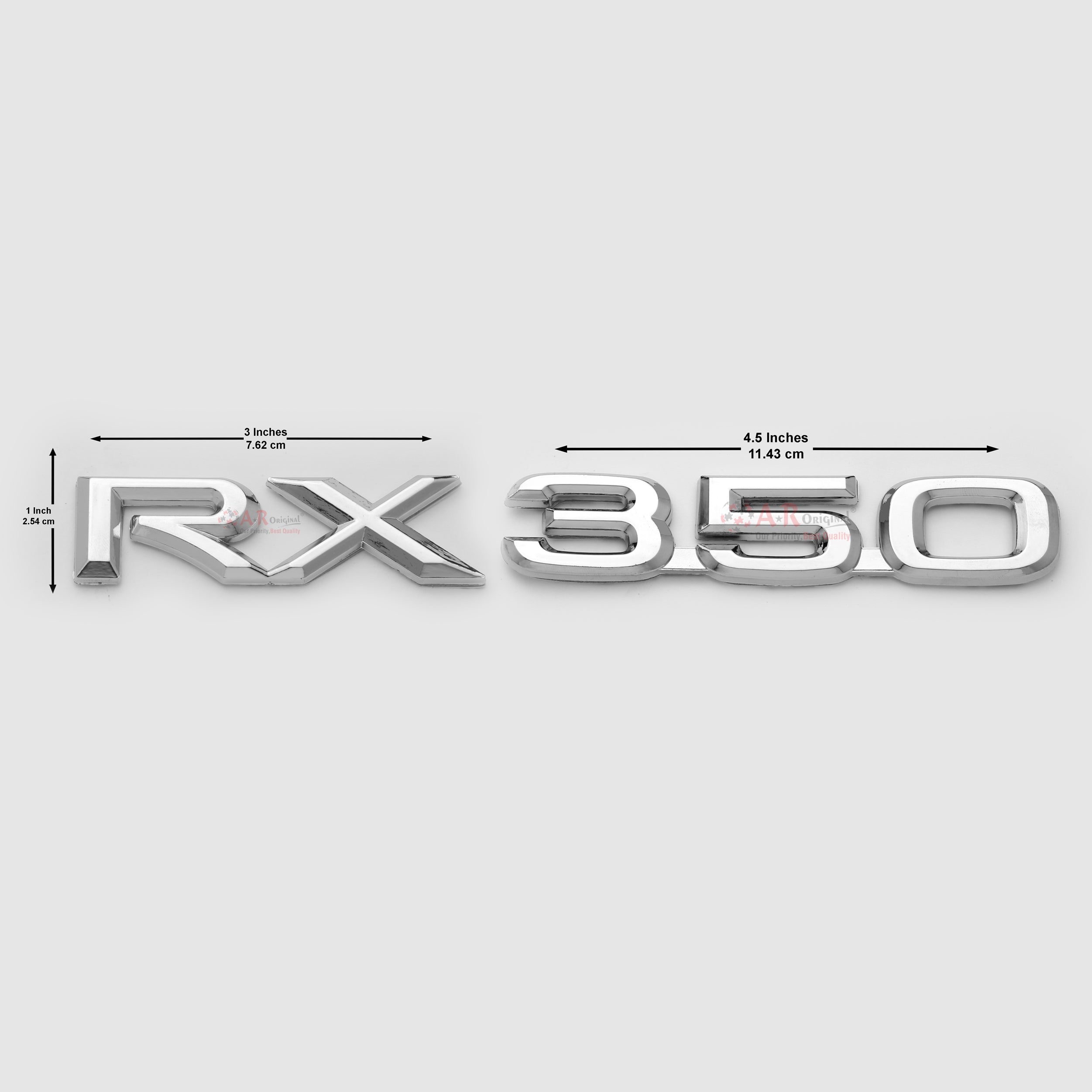 RX350 Emblem Lexus Join 1x7.5inch-2.5x18cm Chrome IP Badge