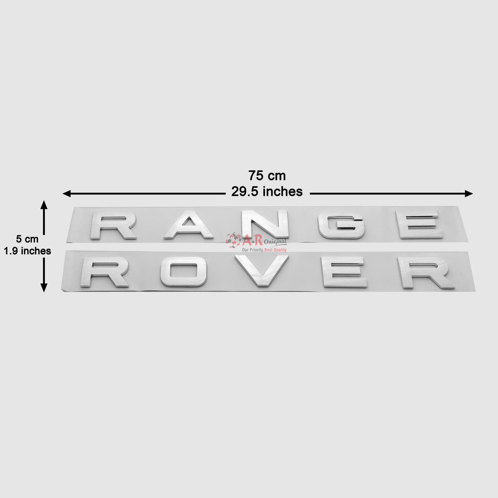 Range Rover Emblem 5x75cm Chrome IP Badge
