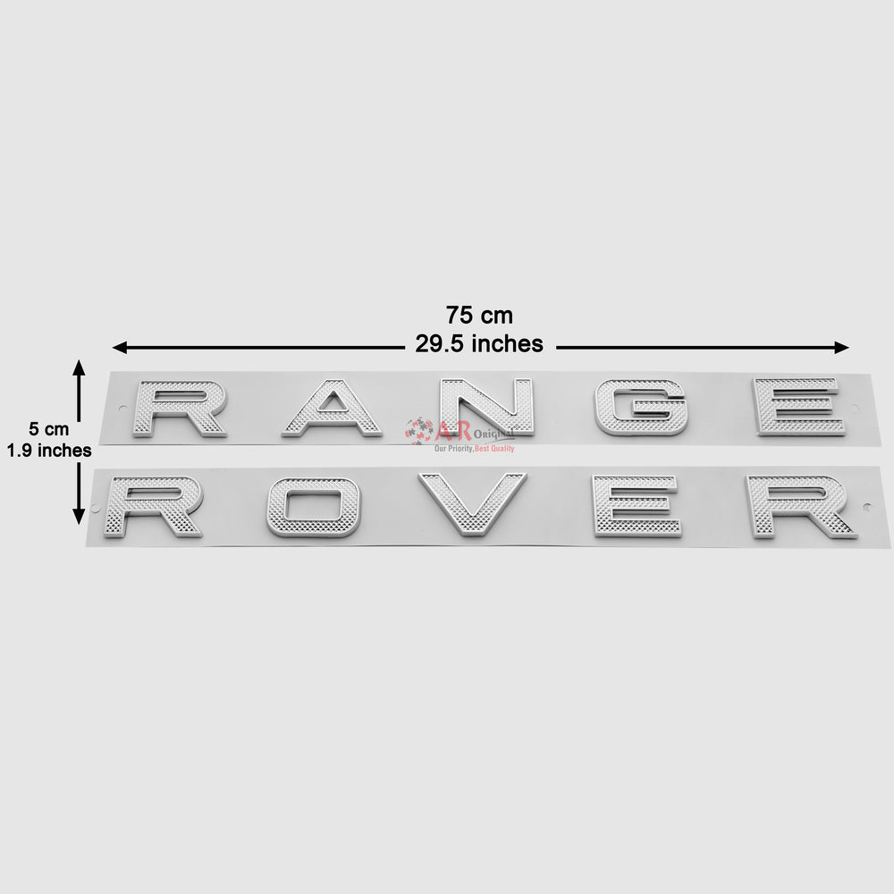 Range Rover Emblem 5x75cm Silver IP Badge