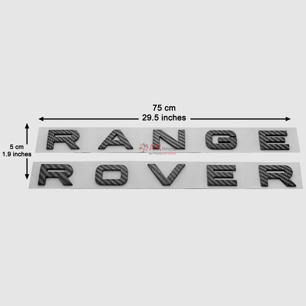 Range Rover Emblem 5x75cm Textured Black IP Badge