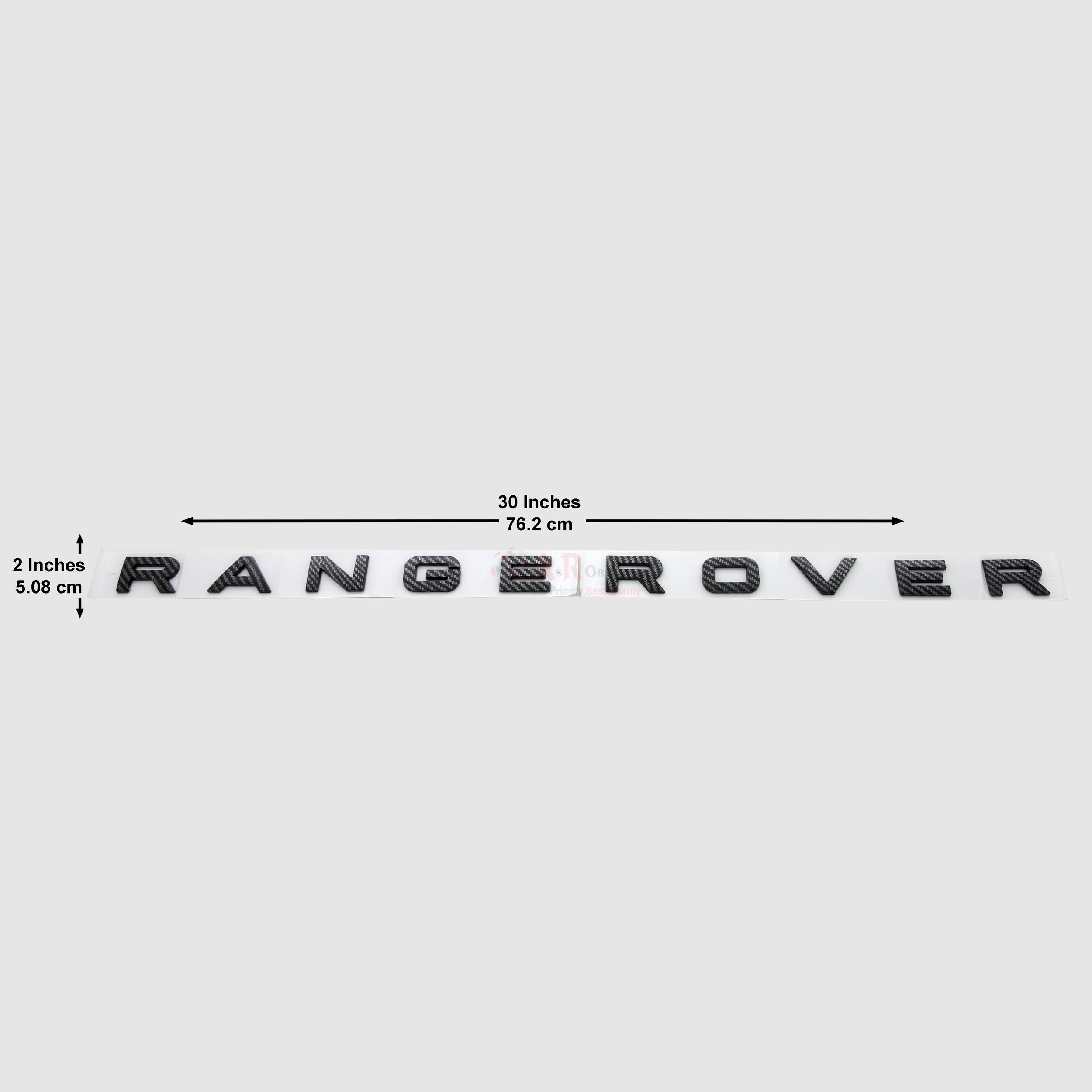 Range Rover Emblem Bonnet 2x30inch-5x75cm Carbon IP Badge