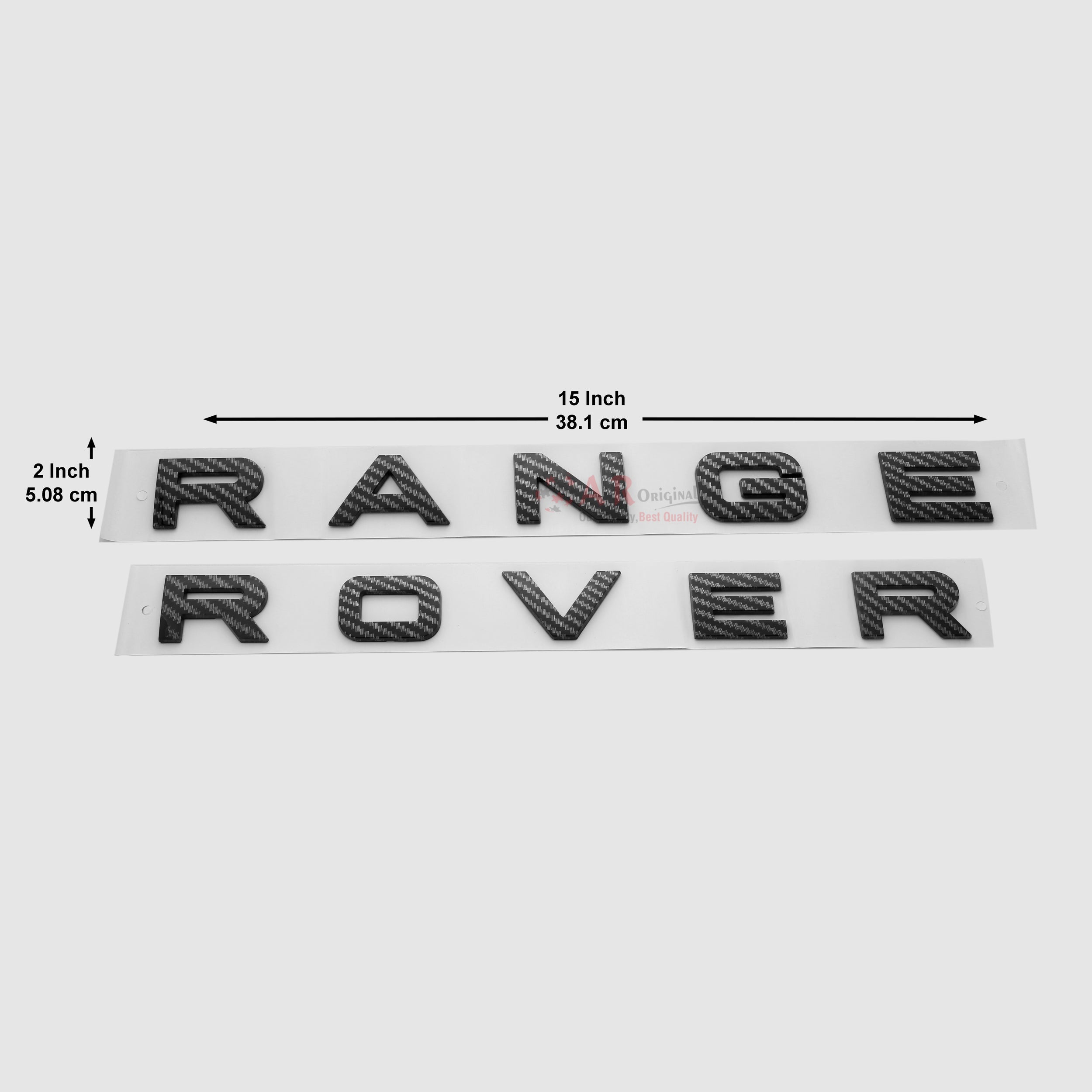 Range Rover Emblem Bonnet 2x30inch-5x75cm Carbon IP Badge