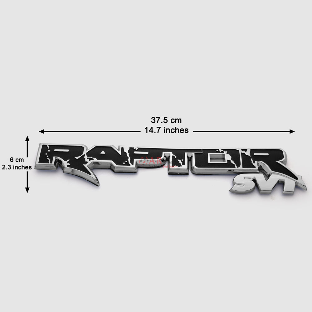 RaptorSvt Emblem 6x37cm Black Chrome IP Badge
