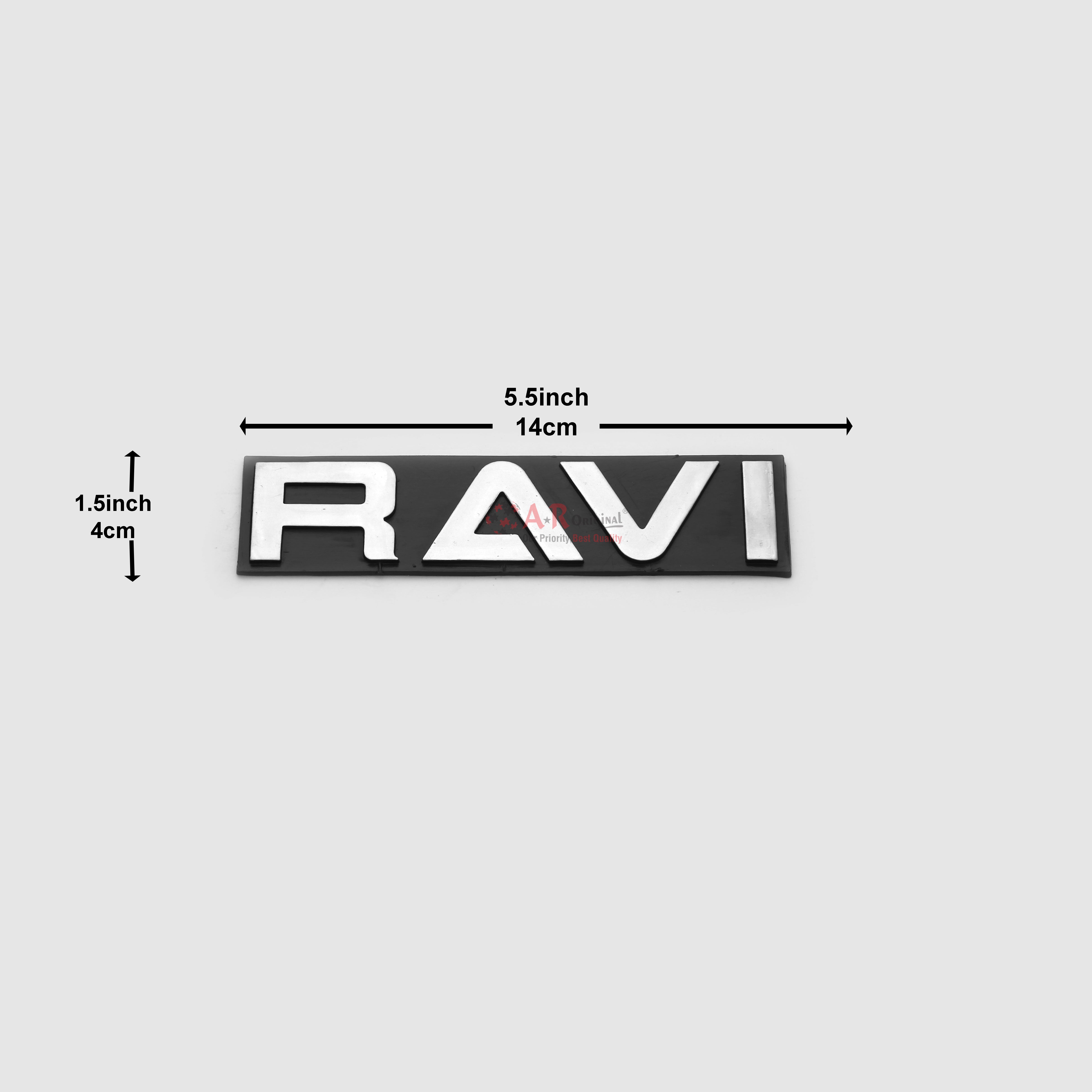 Ravi Emblem 1.5x5.5inch-4x14cm Black LC Badge