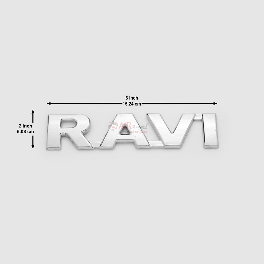 Ravi Emblem 2x6inch-5x15.5cm Chrome LC Badge