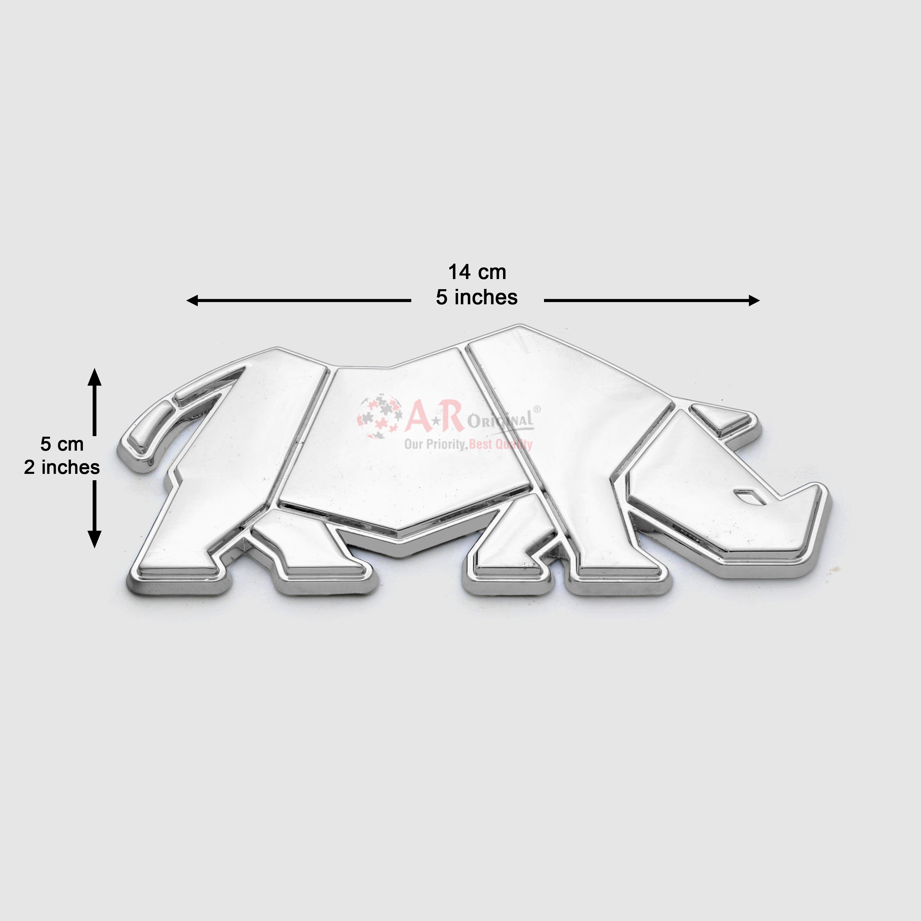Rhino Logo Suzuki Jimny 2x5inch-5x14cm Chrome IP Badge