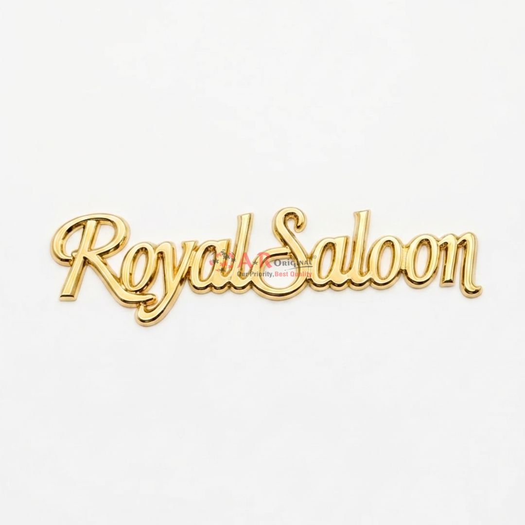 Royal Saloon Golden Emblem 6.8x18.8cm Chrome IP Badge