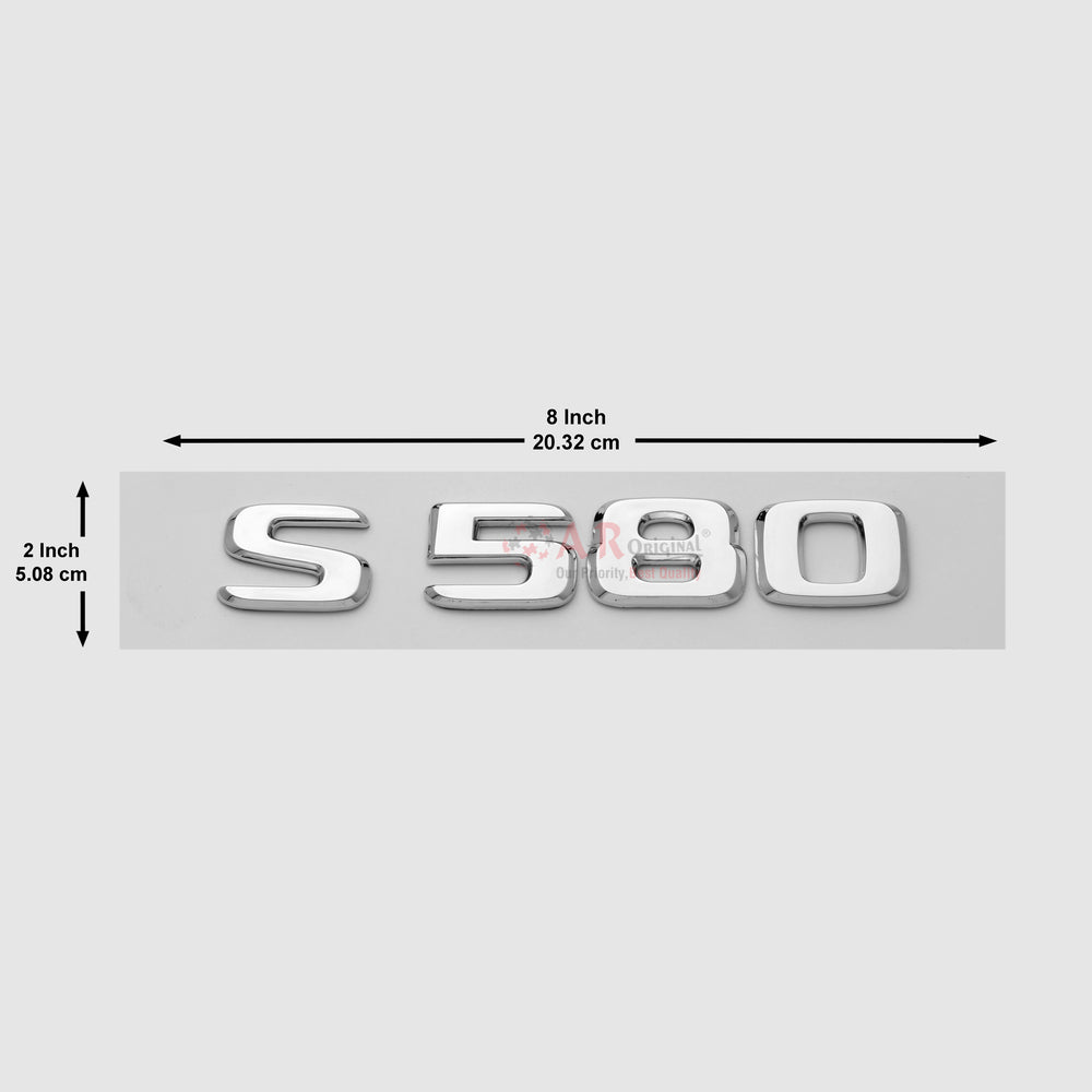 S580 Emblem Med1.5x7inch-5x16cm Chrome IP Badge