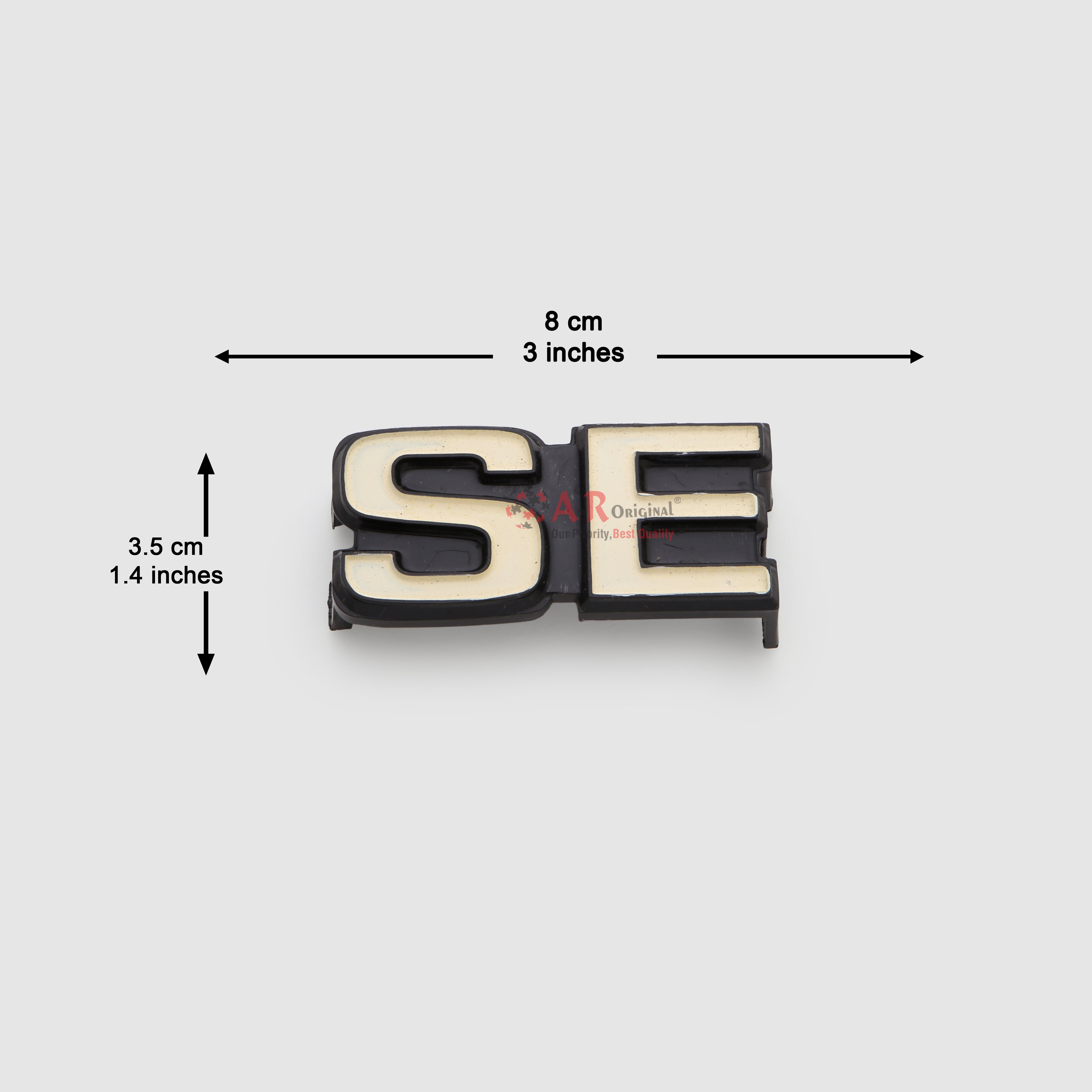 SE Emblem Grill Fit 3.5x8cm Black LC Badge