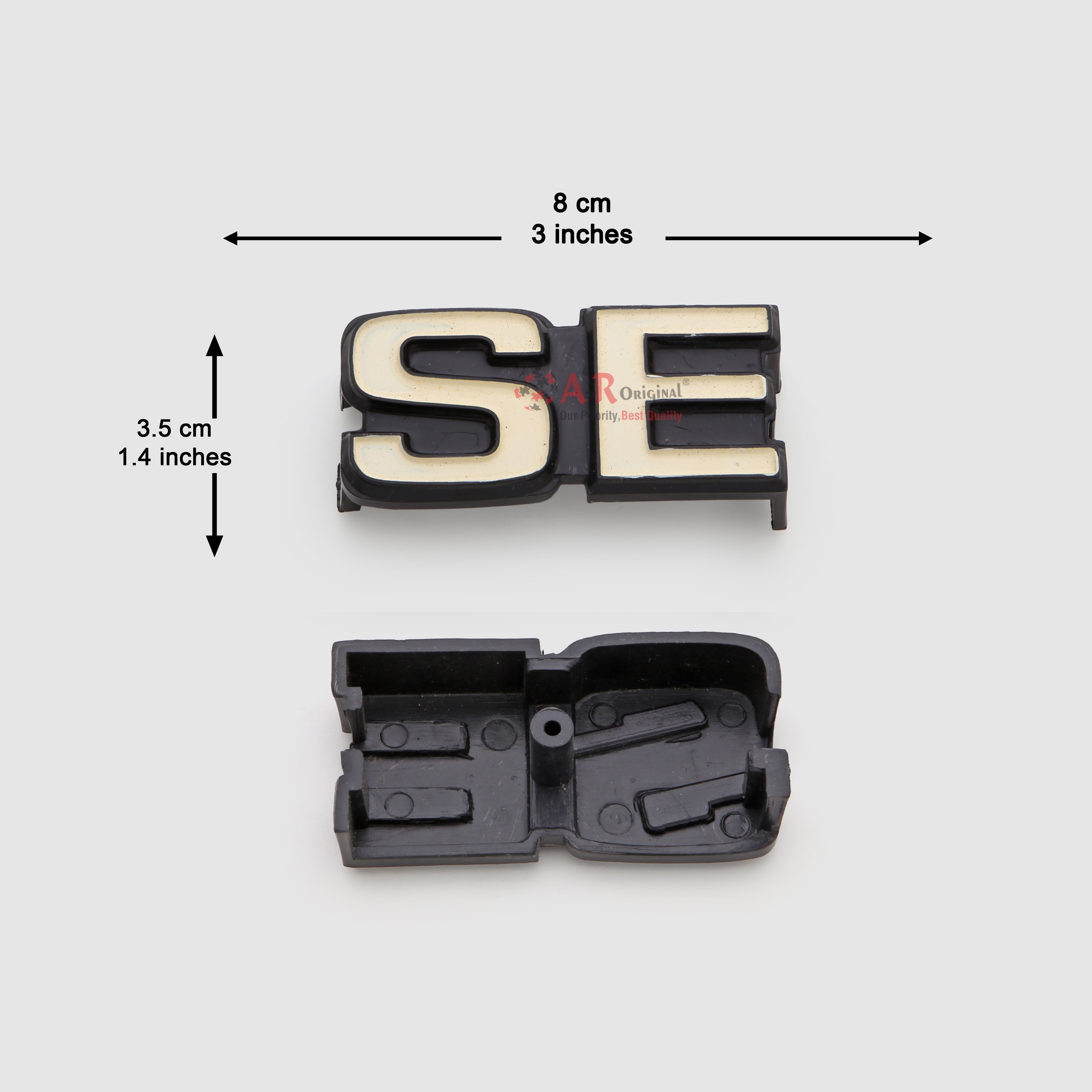 SE Emblem Grill Fit 3.5x8cm Black LC Badge