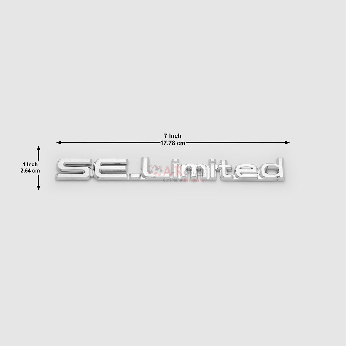 SELimited 1x7inch-2.5x18cm Emblem Chrome LC Badge