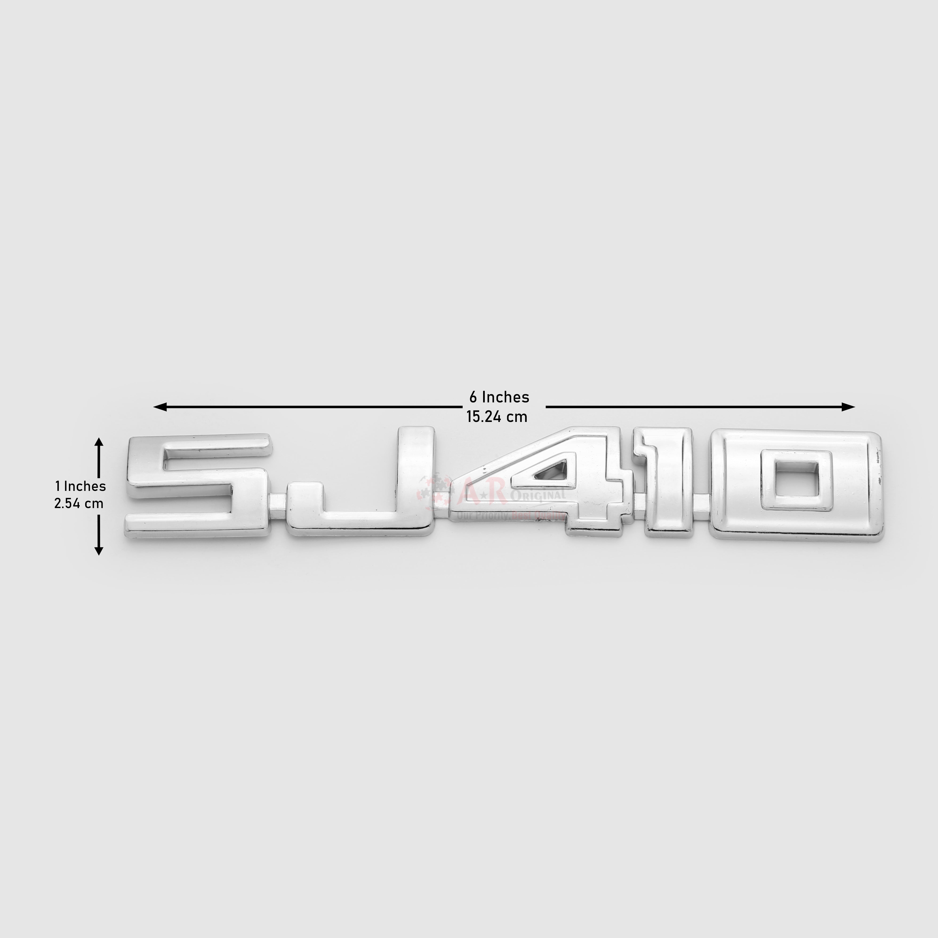 SJ410 Emblem 1.25x6inch-2.5x15.5cm Chrome LC Badge