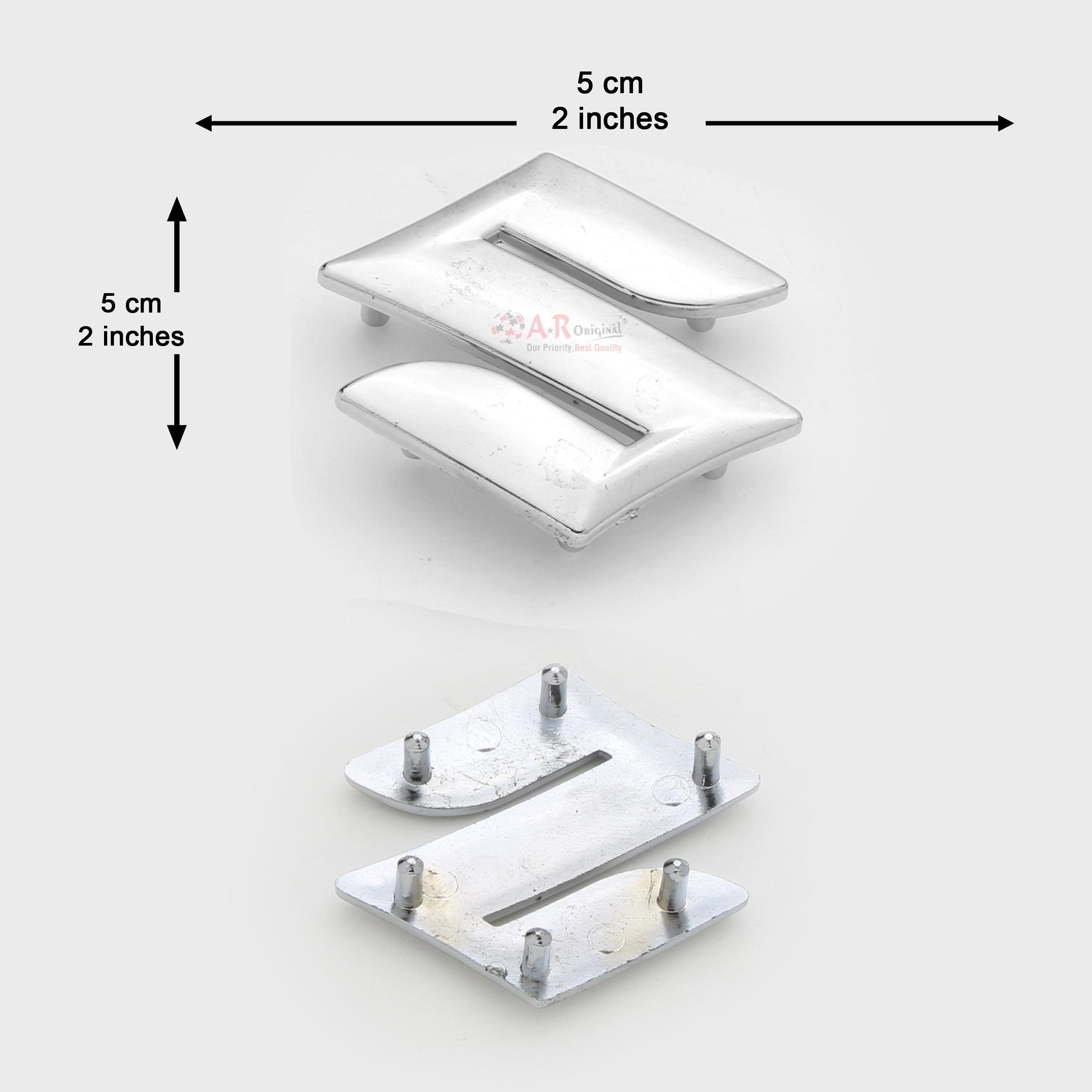 S Logo 2inch-5cm  Steering Size Pin Fit Chrome LC Badge