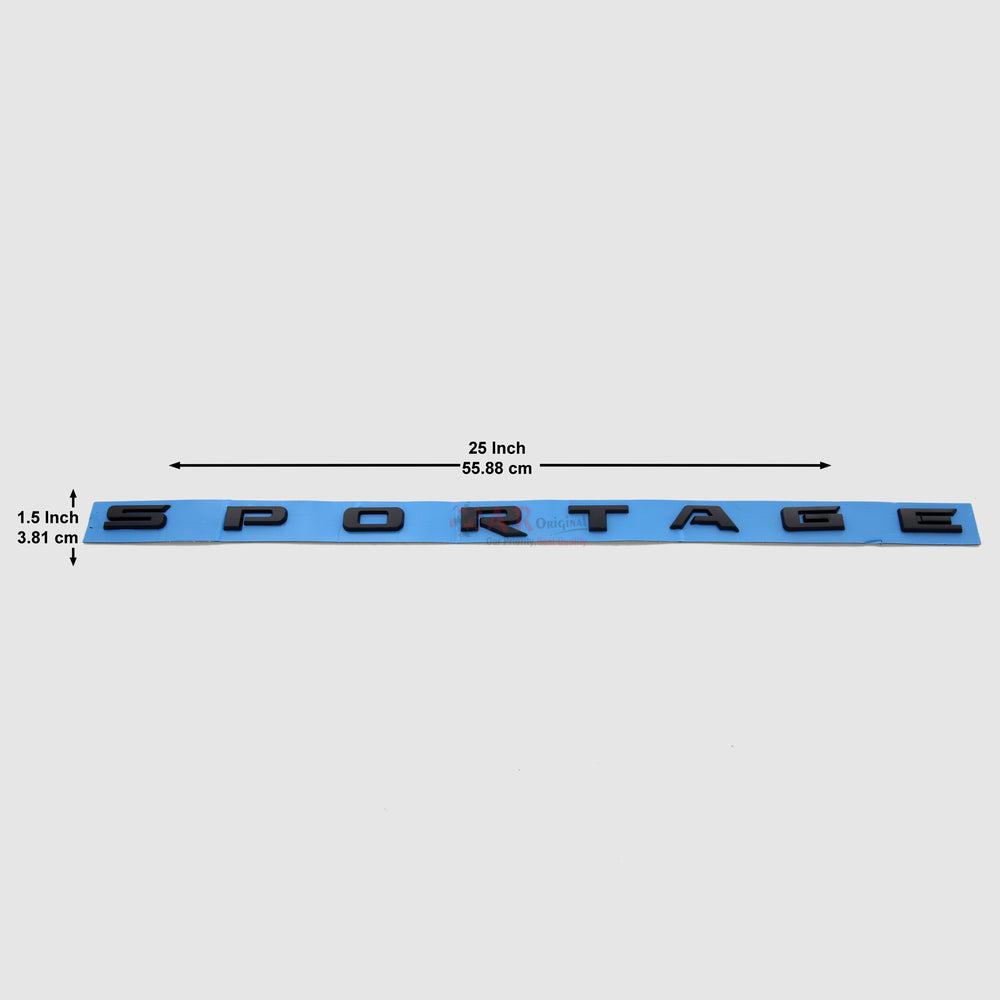SPORTAGE Emblem KIA Bonnet 1.5x25inch-3.8x56cm Black IP Badge