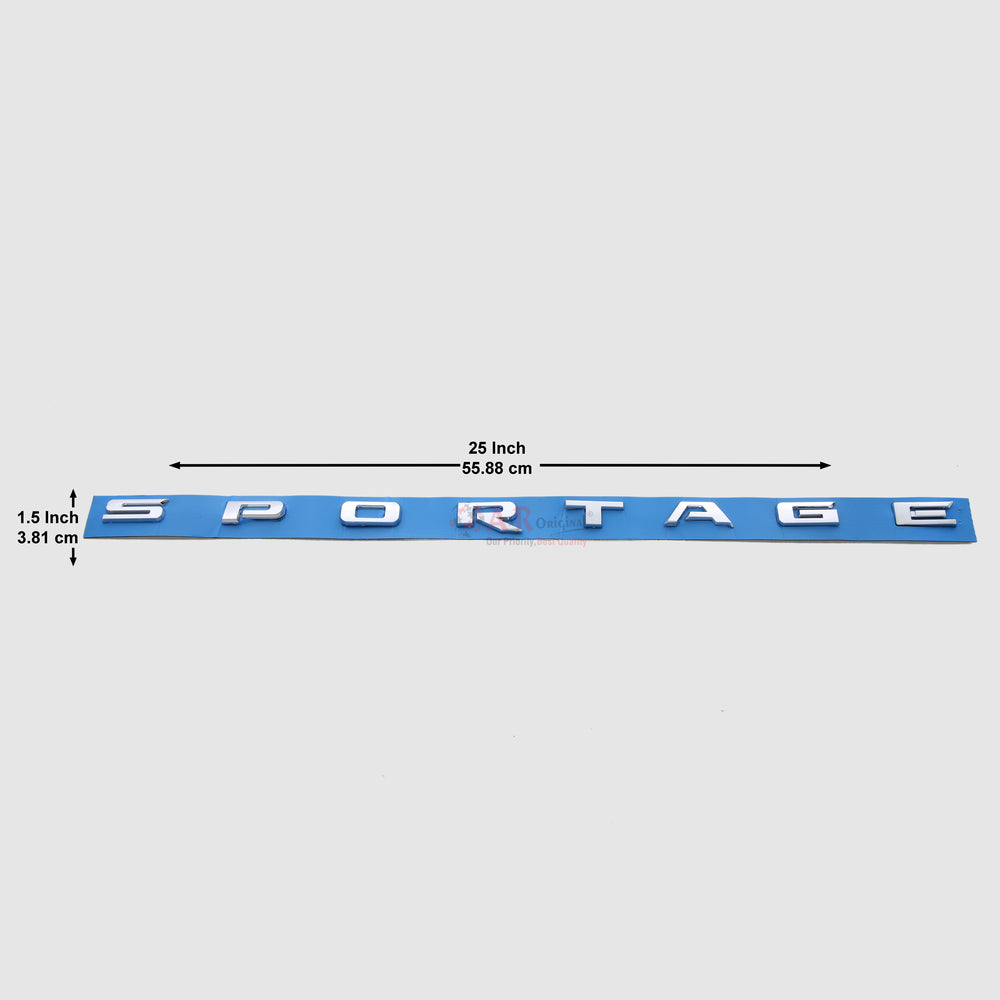 SPORTAGE Emblem KIA Bonnet 1.5x25inch-3.8x56cm Chrome IP Badge