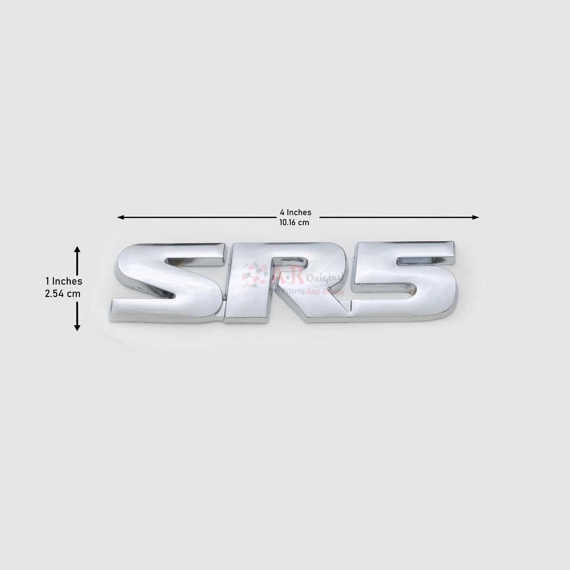 SR5 Emblem 1x4inch-2.5x10cm (Hilux) Chrome MT-IP Badge