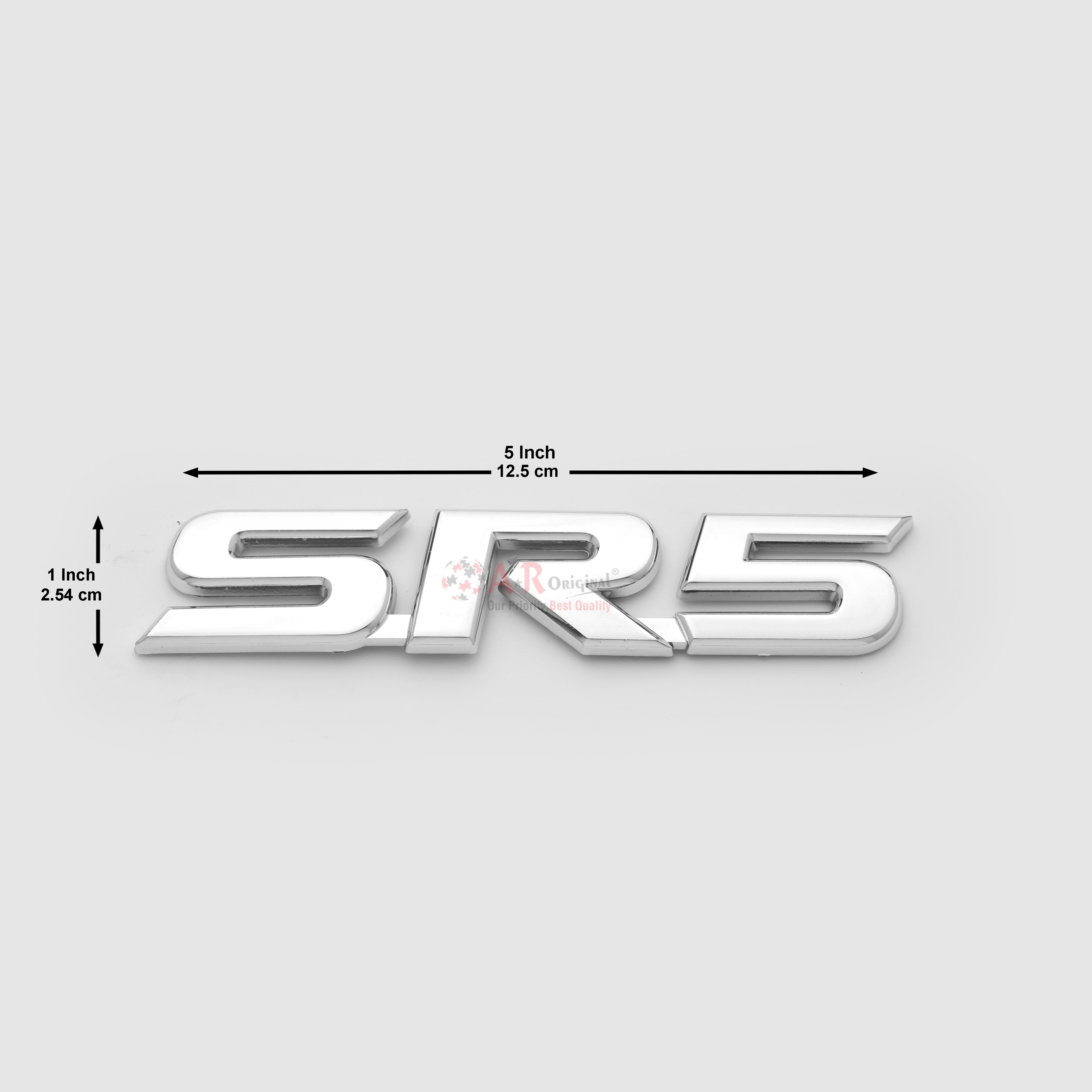SR5 Emblem 1x5inch-2.5x12.5cm Chrome IP Badge