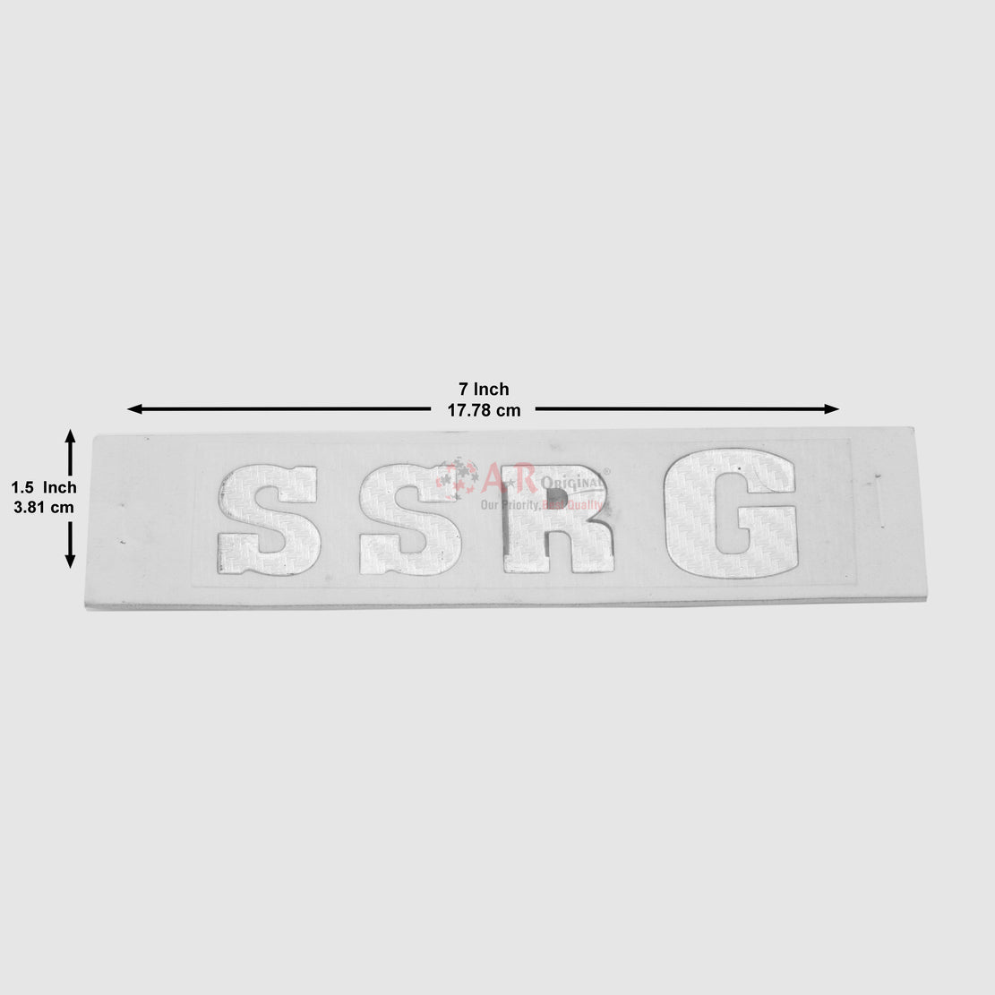 SSRG Emblem 1.5x7inch-3.5x16cm Separate Alpha Chrome LC Badge