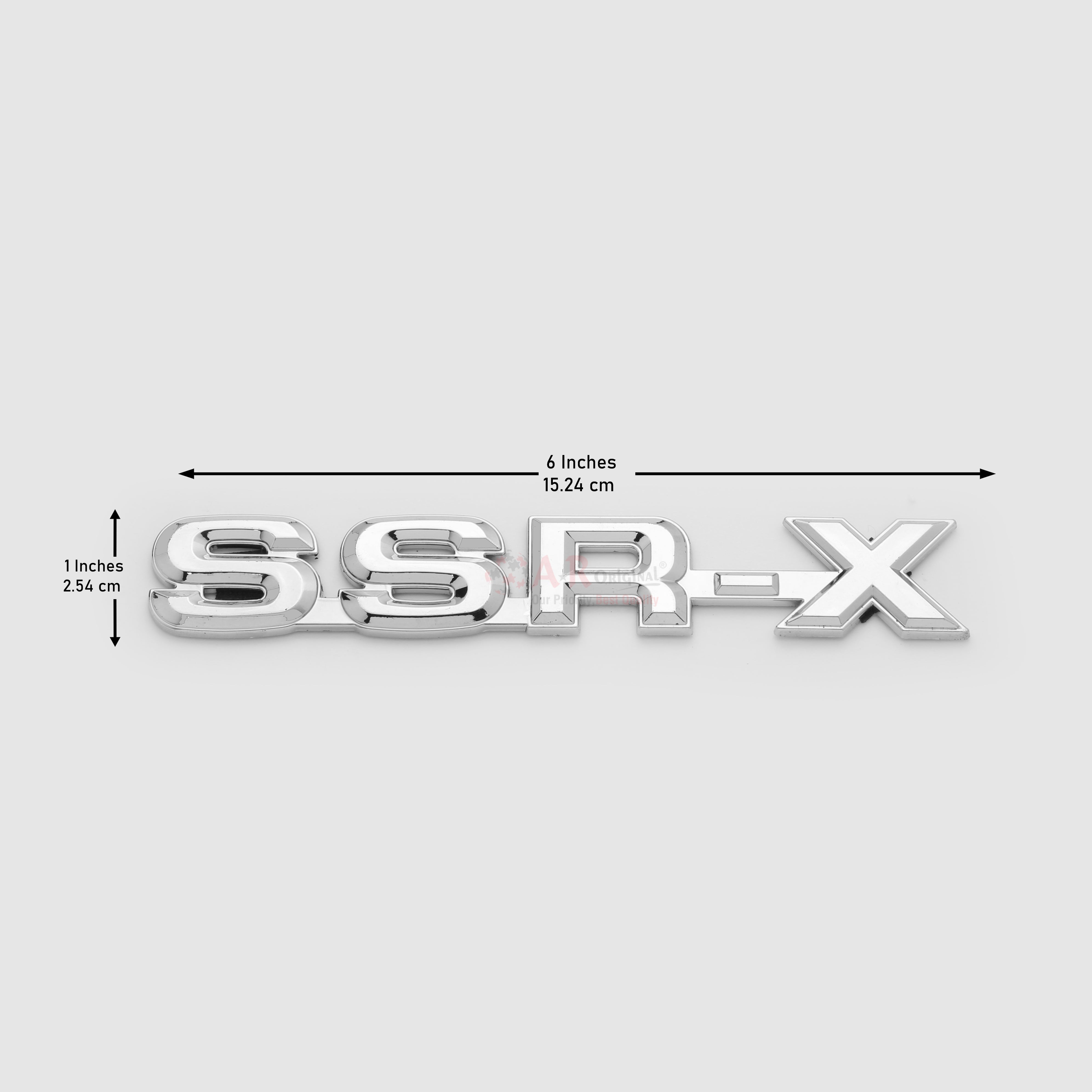 SSRX Emblem 1x6inch-2.5x15cm Join Alpha Chrome LC Badge
