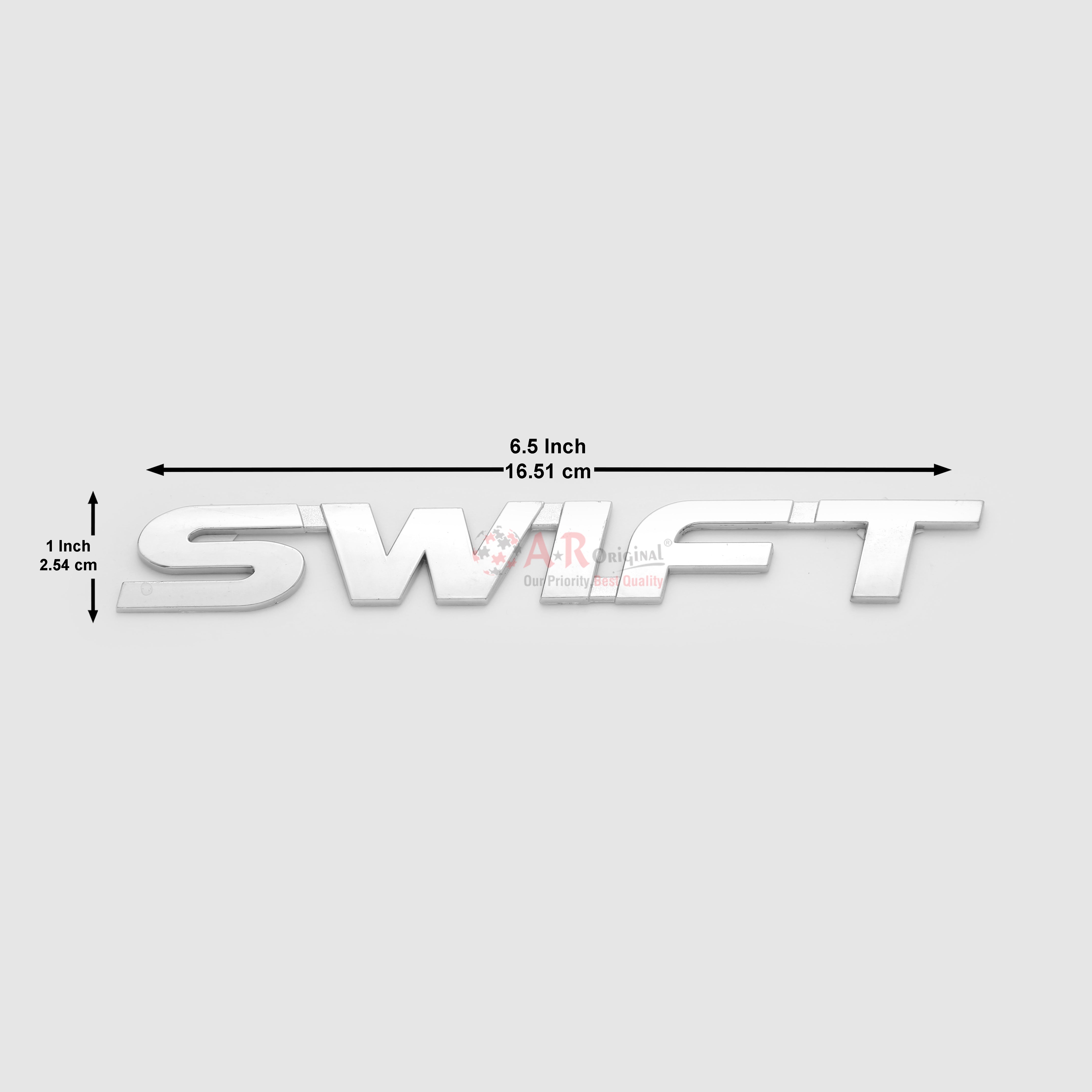 SWIFT Emblem 1.25x6.5inch-2.5x16cm Join Alpha Chrome LC Badge
