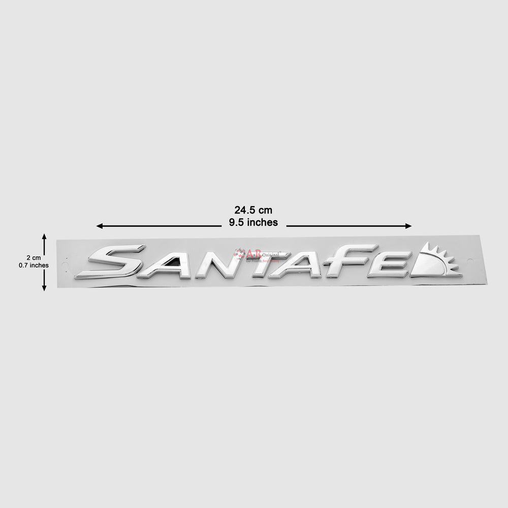 SantaFe Emblem Hyundai 2x24.5cm Chrome IP Badge