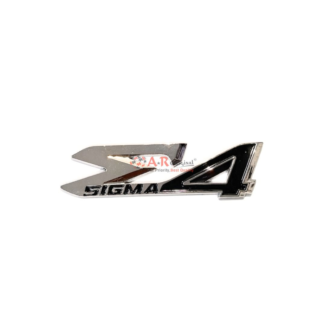 Sigma 4 Rear Emblem Toyota Fortuner 4x10cm Black Chrome IP Badge