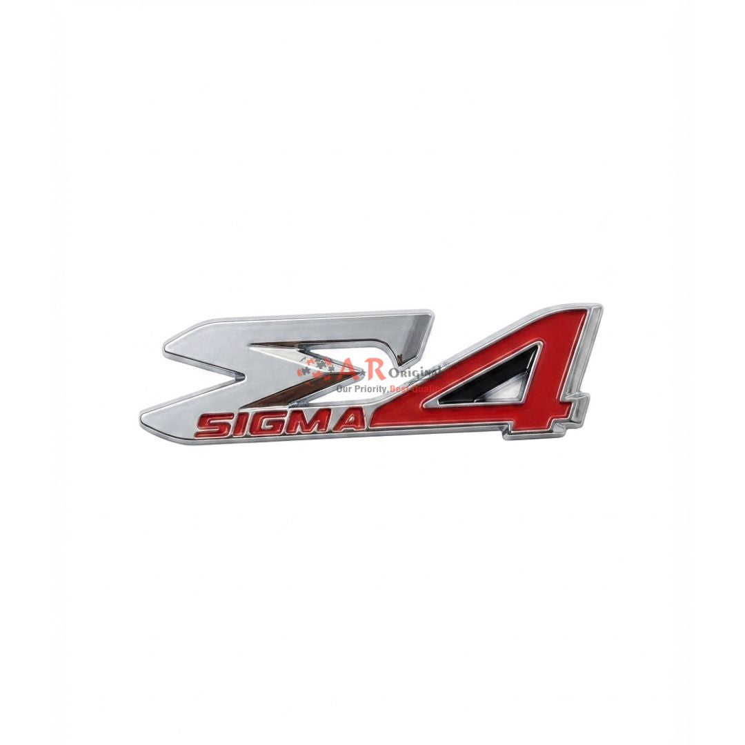 Sigma 4 Rear Emblem Toyota Fortuner 4x10cm Red Chrome IP Badge