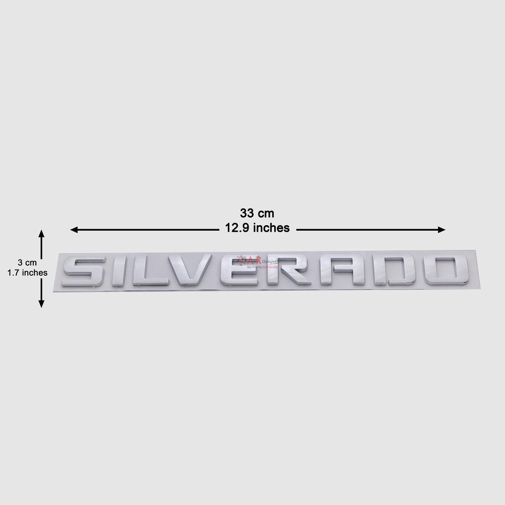 Silverado Emblem Chevrolet 3x33cm Chrome IP Badge