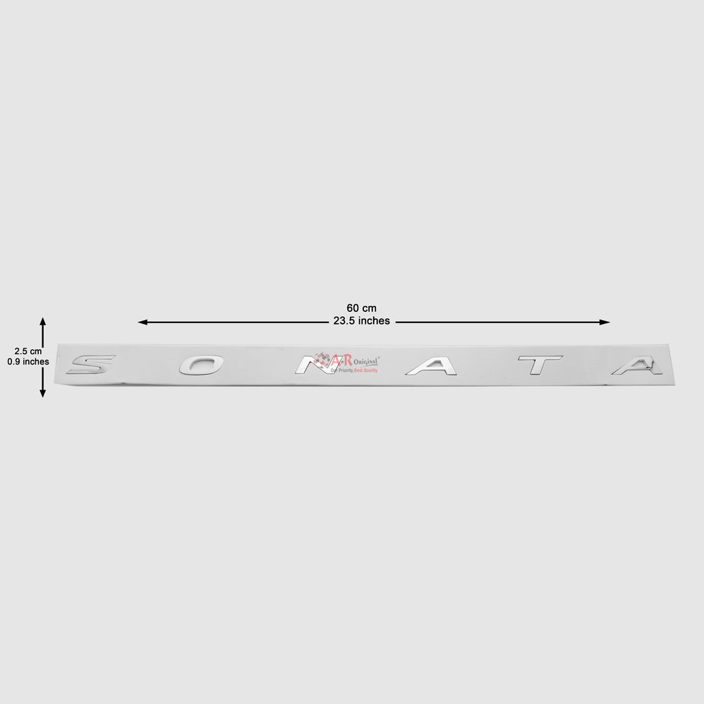 Sonata Emblem Hyundai Rear Alpha 2.5x60cm Jumbo Chrome IP Badge